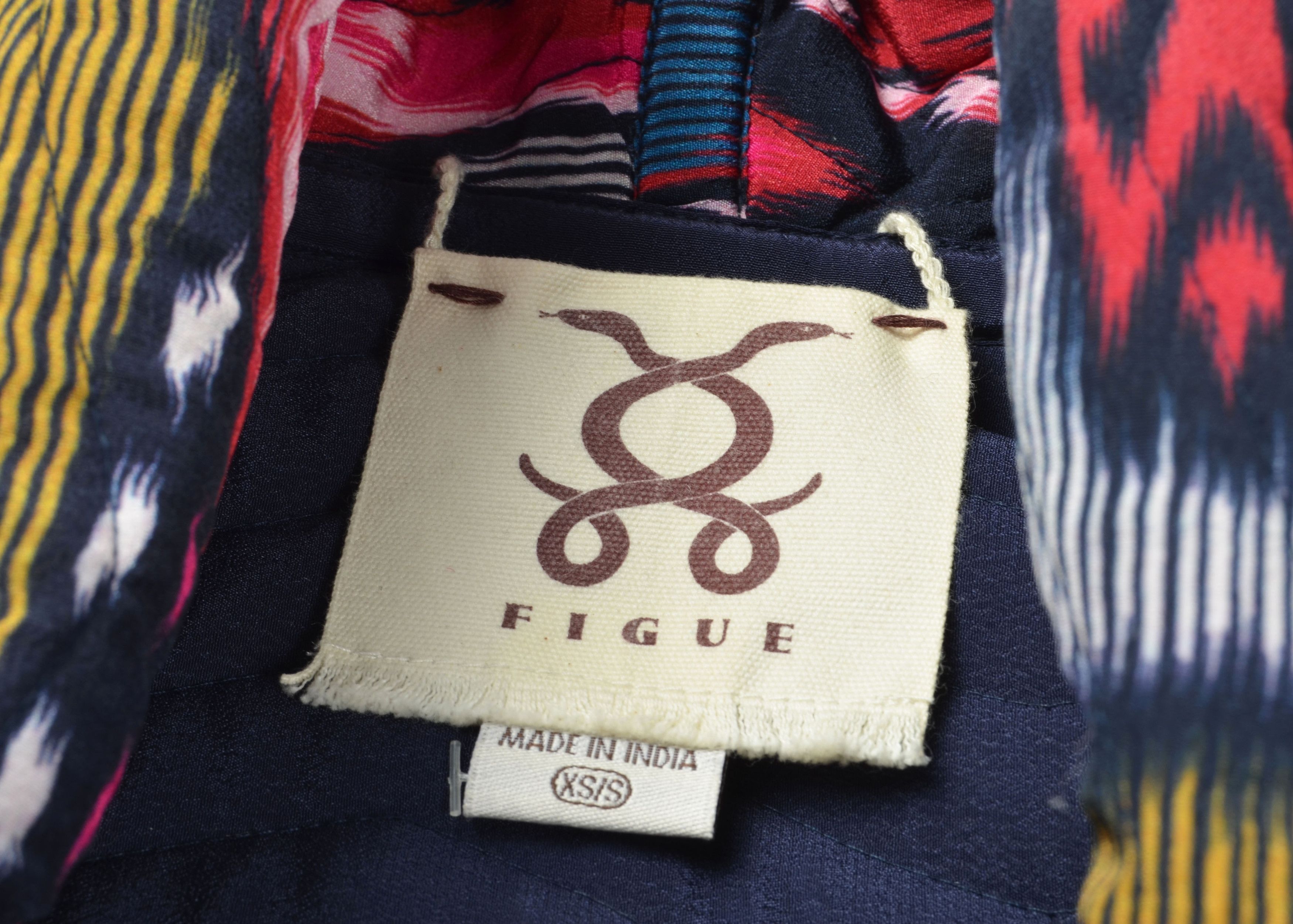 Figue Figue Ikat Tribal Print Belted Wrap Shawl Collar Boho Coat Size S / US 4 / IT 40 - 8 Thumbnail
