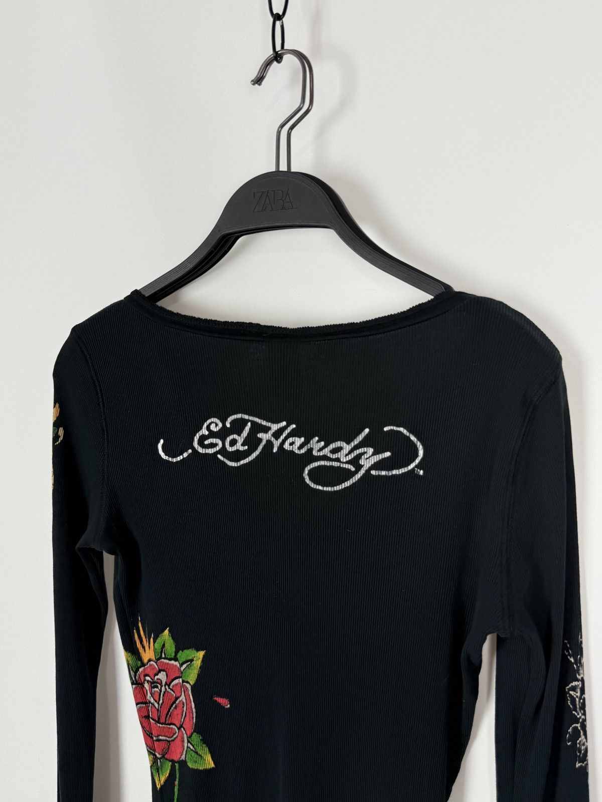 Ed Hardy Y2K Vintage Ed Hardy Printed V-Neck Ribbed Mini Dress Size M / US 6-8 / IT 42-44 - 7 Thumbnail
