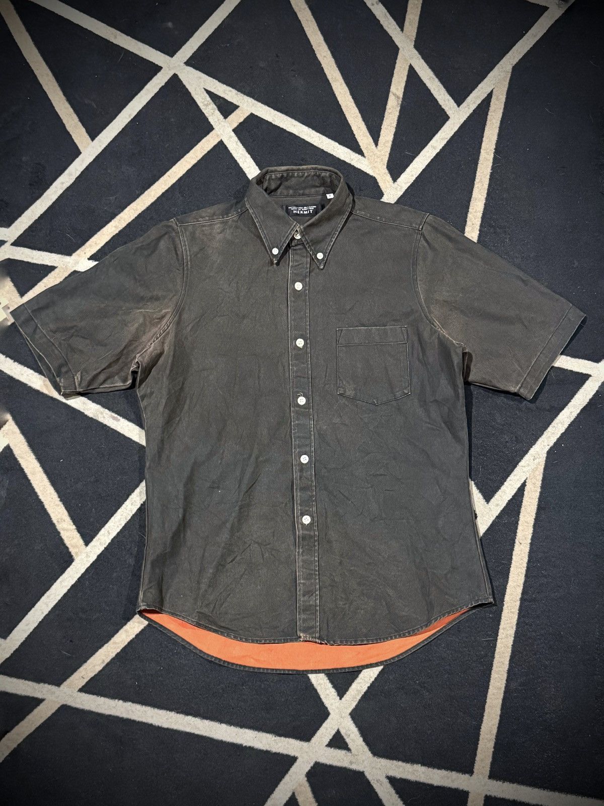 Le Grande Bleu (L.G.B.) Waxed Hermit Button Shirt Archive Styled Size US M / EU 48-50 / 2 - 1 Thumbnail