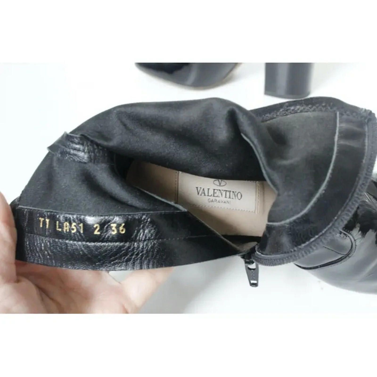 Valentino Valentino Black Patient Sock Ankle Boots 36 uk 3 Size US 5 / IT 35 - 3 Thumbnail