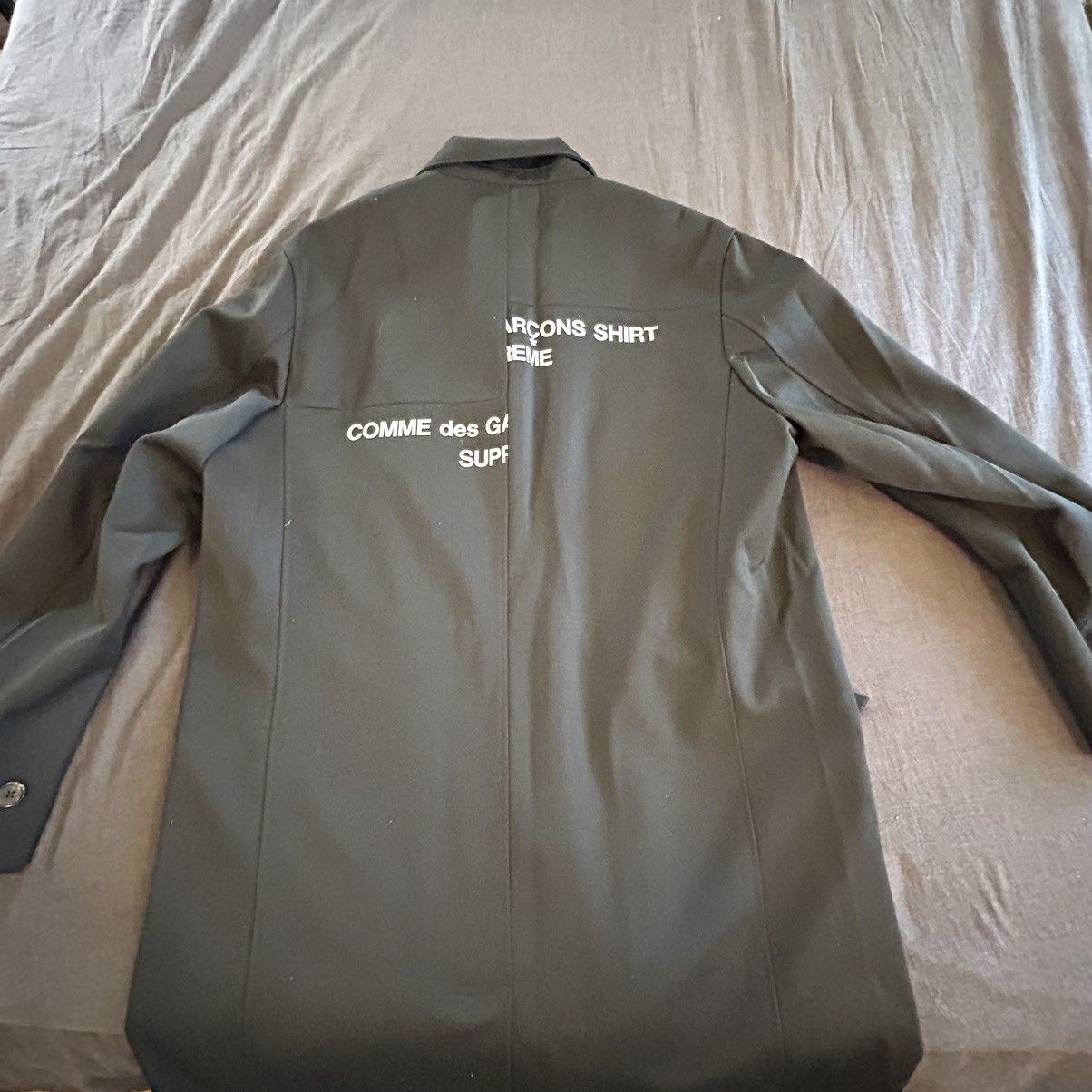 Supreme Supreme x Comme Des Garçons Overcoat Black Large | Grailed