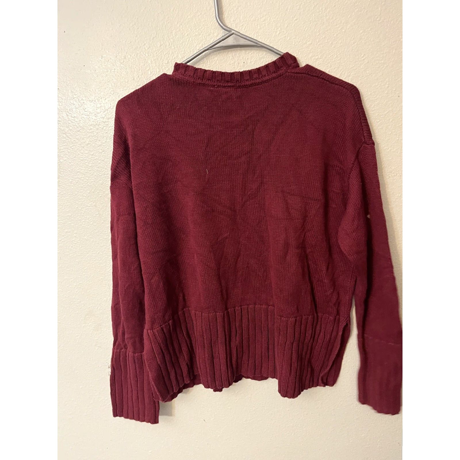 Gap Gap Sweater Women’s XS Red Knit Chunky Fisherman Ribbed Cottage Preppy Size XS / US 0-2 / IT 36-38 - 2 Thumbnail