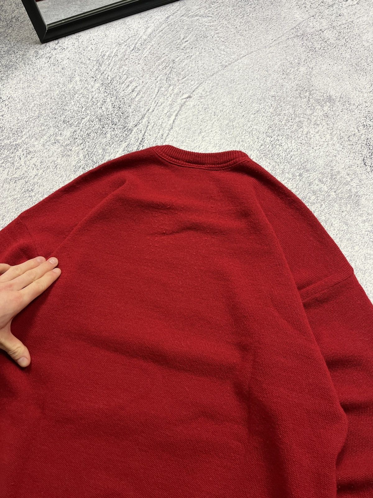 Lacoste × Vintage Vintage Lacoste Red Wool Knit Sweater Size US L / EU 52-54 / 3 - 15 Thumbnail
