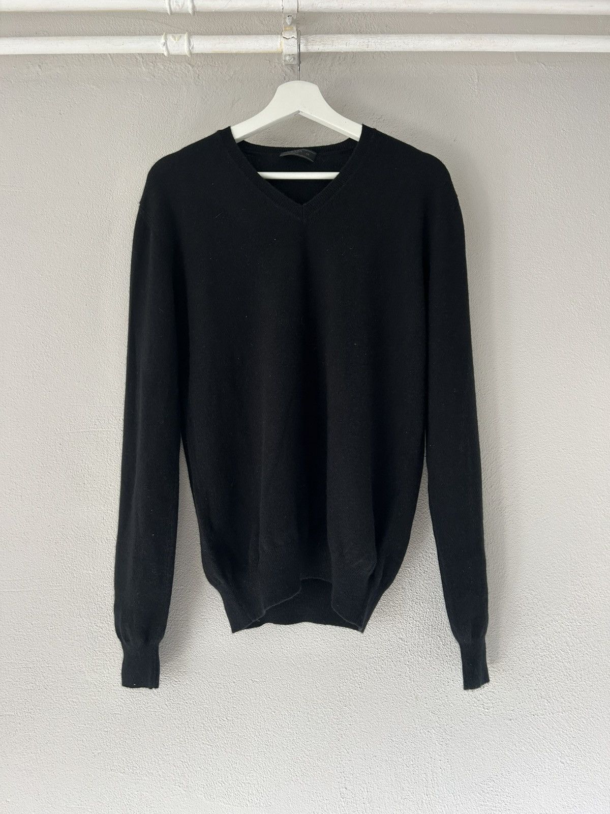 Prada Black V-Neck Sweater – Size 46 Size US S / EU 44-46 / 1 - 1 Thumbnail