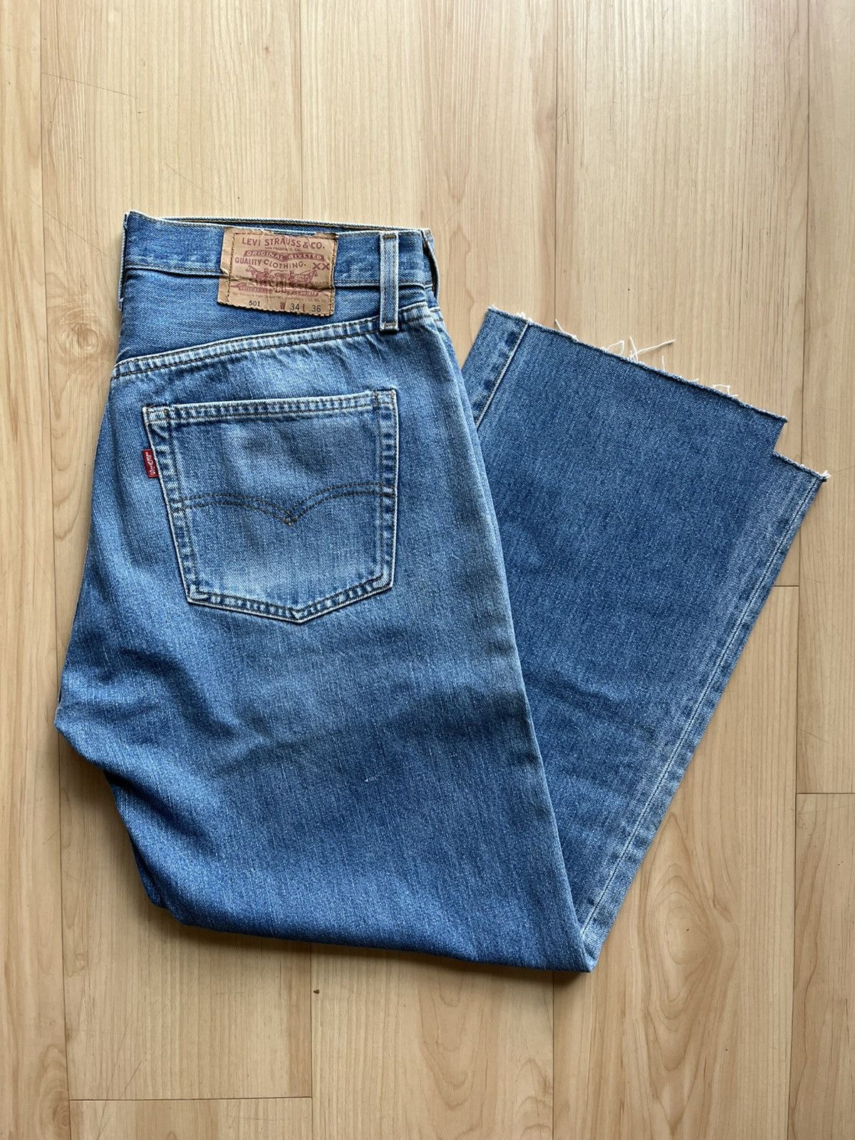 Levi's × Vintage vintage levi’s lvc big e 501 505 denim jeans distressed raw Size US 32 / EU 48 - 1 Thumbnail