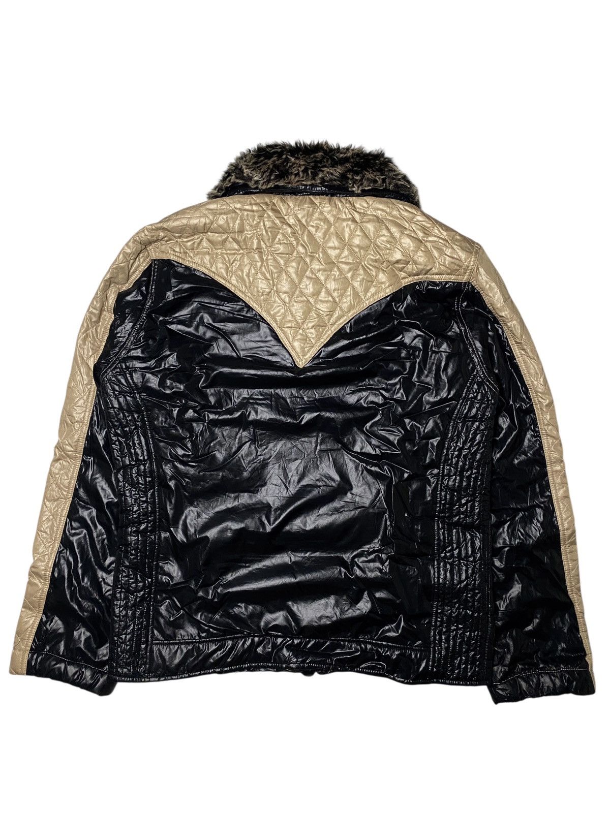 If Six Was Nine 2000's H.C.M Homme Fur Puffer Zip Jacket Size US L / EU 52-54 / 3 - 6 Thumbnail