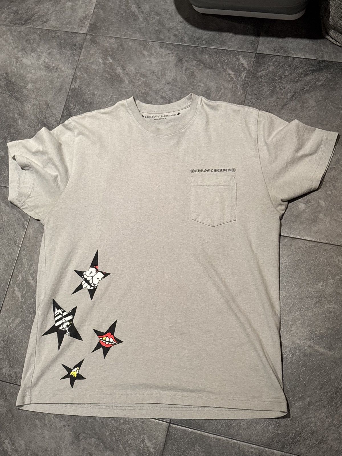 CHROME HEARTS MATTY BOY SUGGEST tシャツ L Chrome Hearts Matty Boy Grey Suggest Short Sleeve Tee - SRM