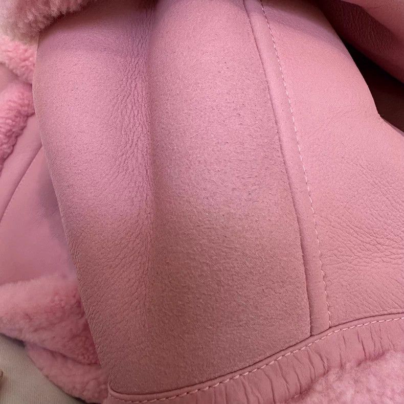 Louis Vuitton Louis Vuitton Pink Fur Lambswool One Piece Hooded Leather Size XXS / US 00 / IT 34 - 6 Thumbnail