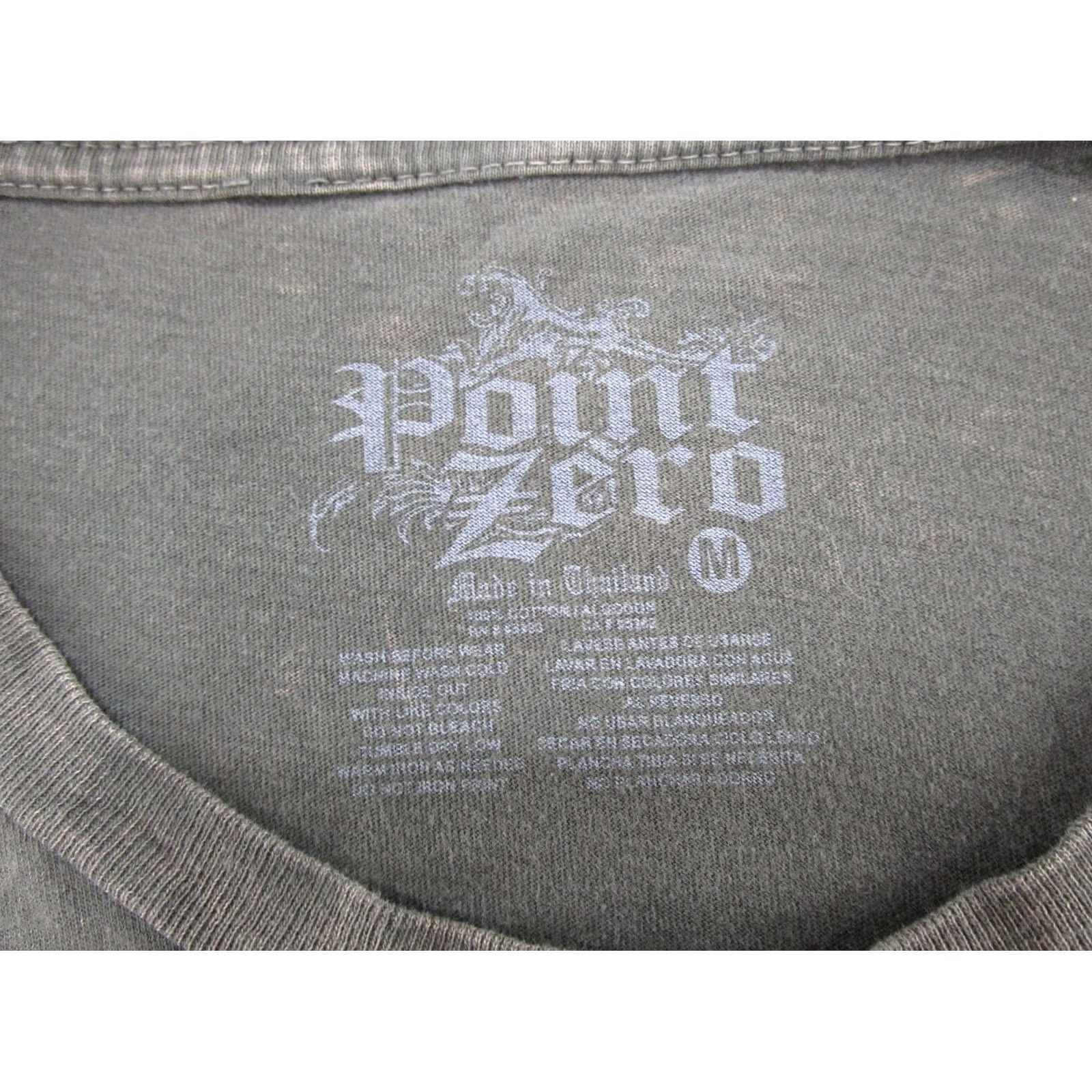 Point Zero VINTAGE Point Zero Brand Grunge Peace Sign Graphic Tee Shirt M SZ M Green Cotton T-Shirt Mens 2000s Size US M / EU 48-50 / 2 - 3 Thumbnail