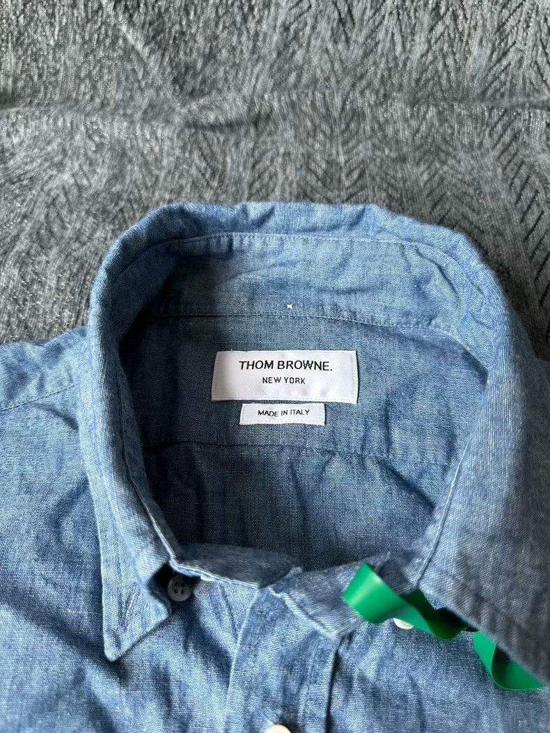 Thom Browne Thom Browne Denim Blue Shirt-dmc Size US M / EU 48-50 / 2 - 4 Thumbnail