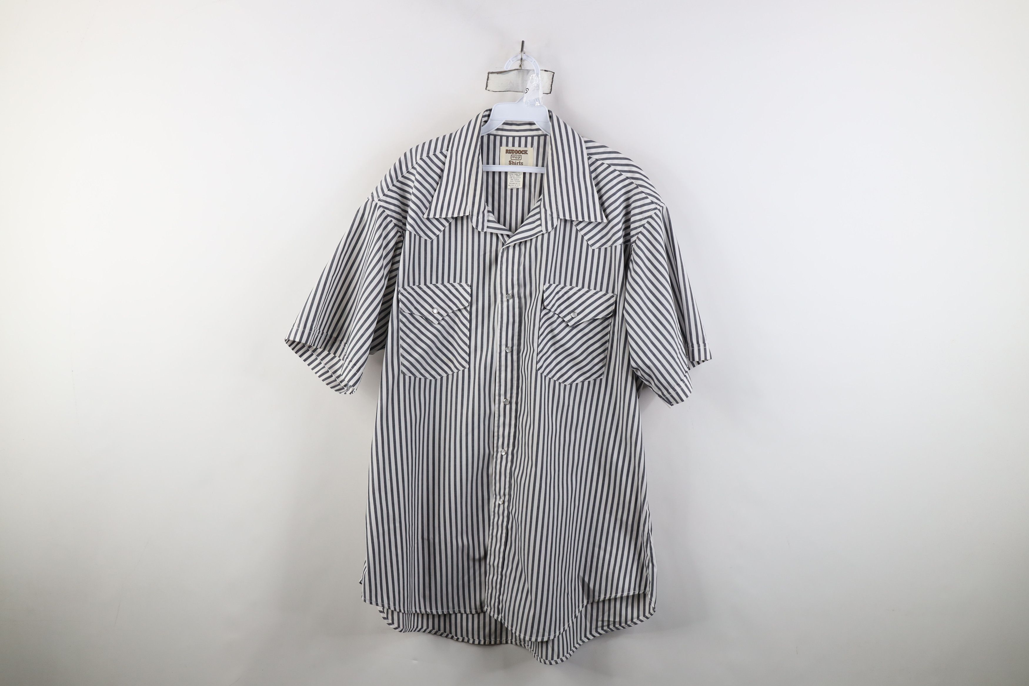 Vintage Vintage 90s Rockabilly Cowboy Striped Snap Button Shirt Size US XL / EU 56 / 4 - 1 Thumbnail
