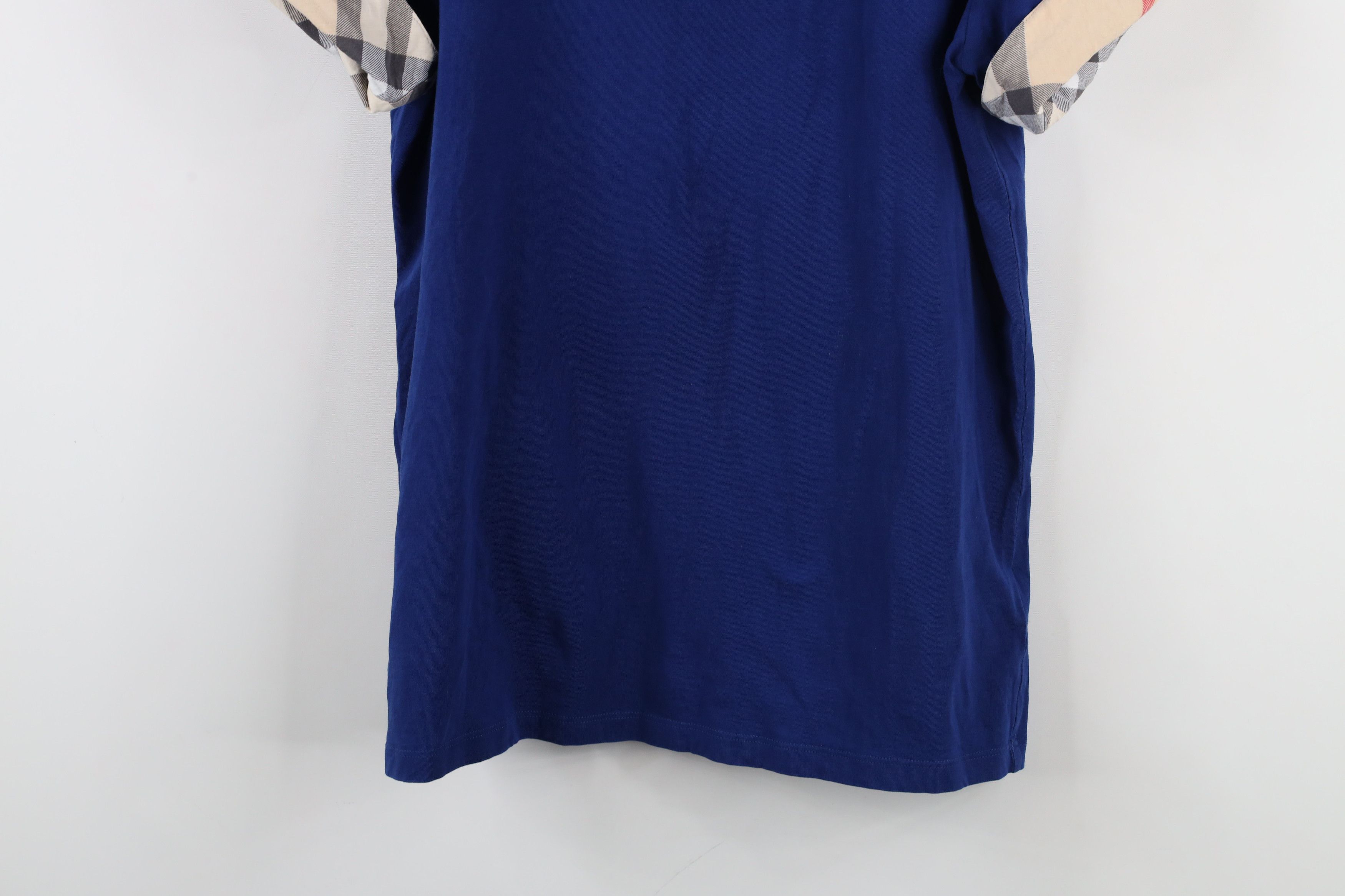 Burberry × Vintage Burberry Brit Novacheck Plaid Short Sleeve T-Shirt Blue Size XL / US 12-14 / IT 48-50 - 3 Thumbnail