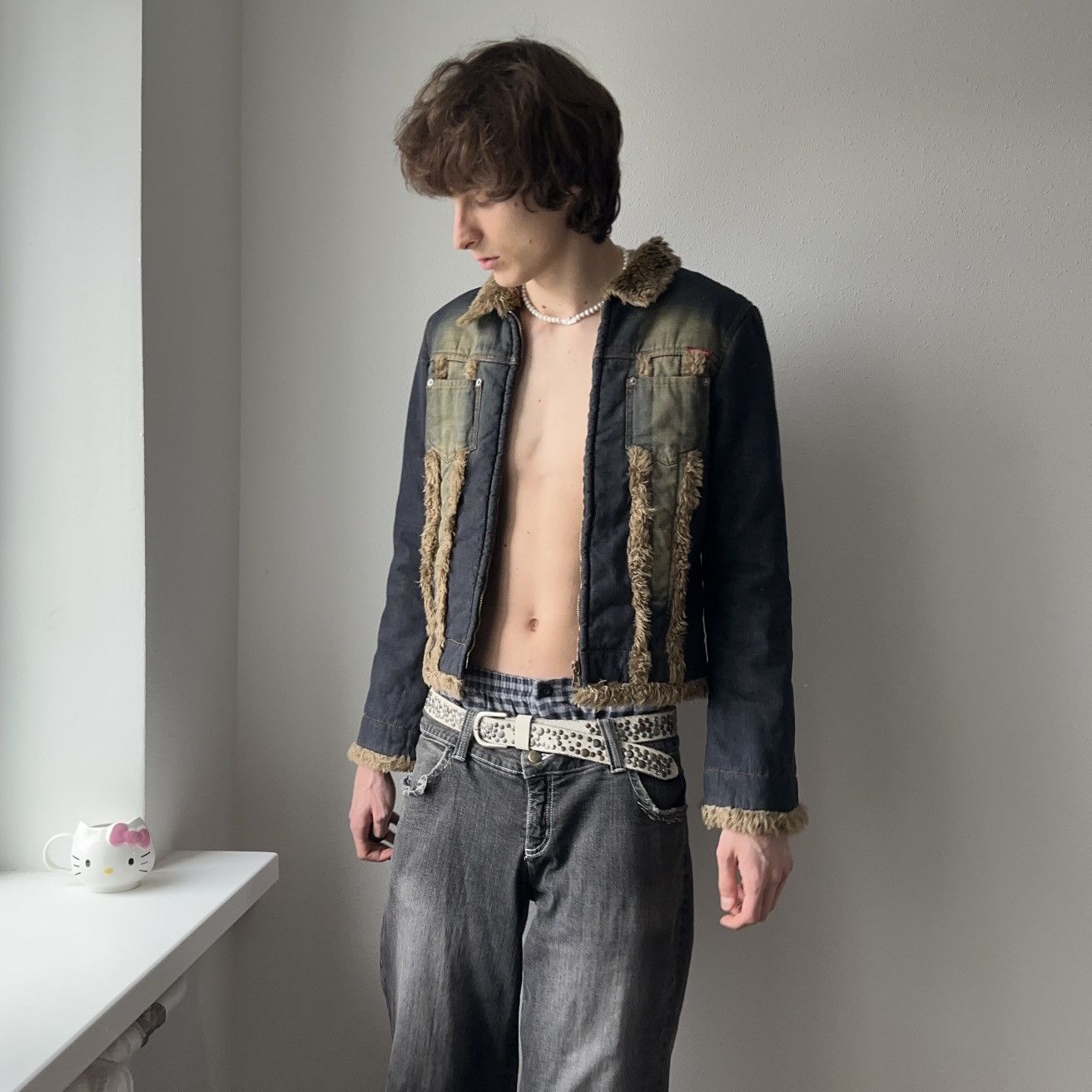 Hysteric Glamour × Undercover Punk LGB If Six Was Nine Fur Jacket Rick Owens Style Size L / US 10 / IT 46 - 5 Thumbnail