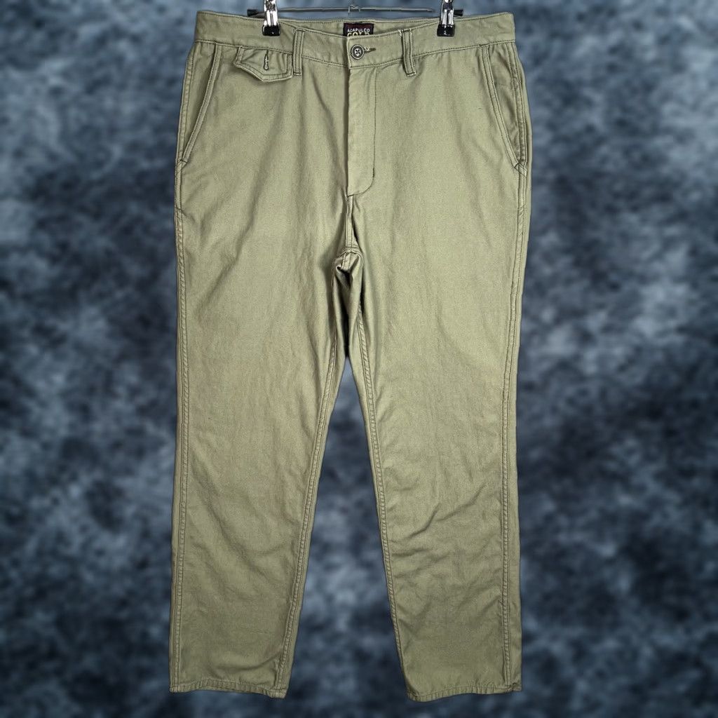 Olive VINTAGE Acapulco Gold Chino Pants Men 34 Olive Green Straight Leg Adult 34 Green 90s Mens Size US 34 / EU 50 - 1 Thumbnail
