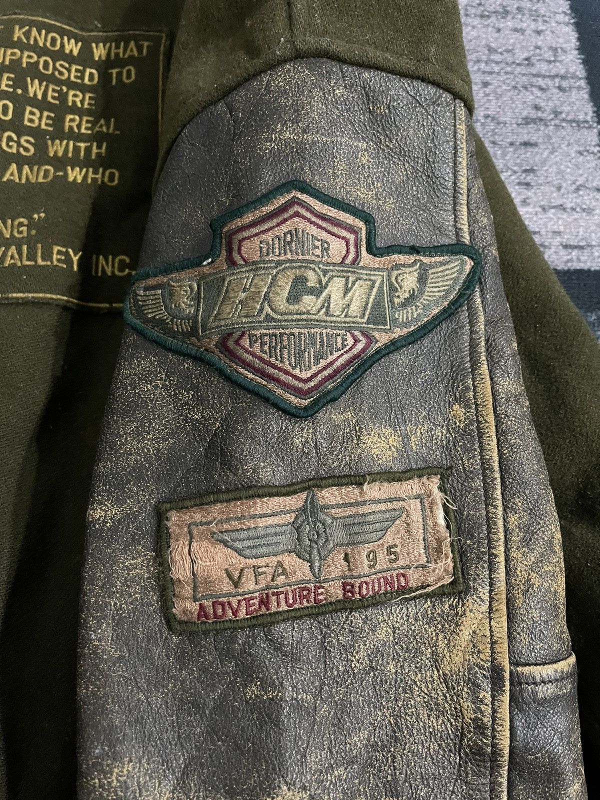 Vintage Vintage The British Confession Varsity Leather Jacket Size US XL / EU 56 / 4 - 16 Thumbnail