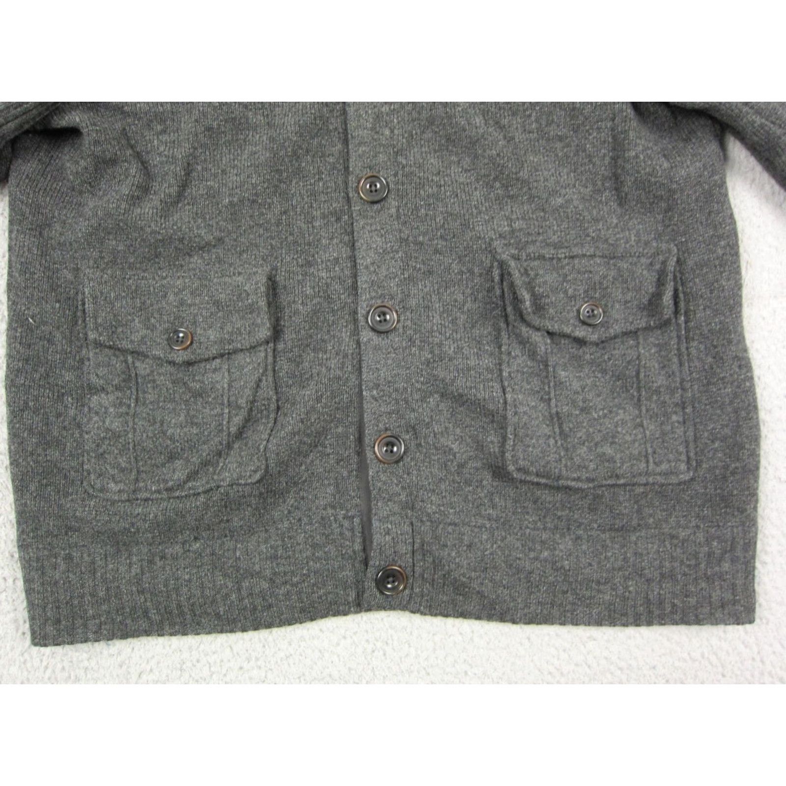 Gap GAP Cardigan Mens XL Gray 100% Lambs Wool Button Up Sweater Casual Size US XL / EU 56 / 4 - 2 Thumbnail