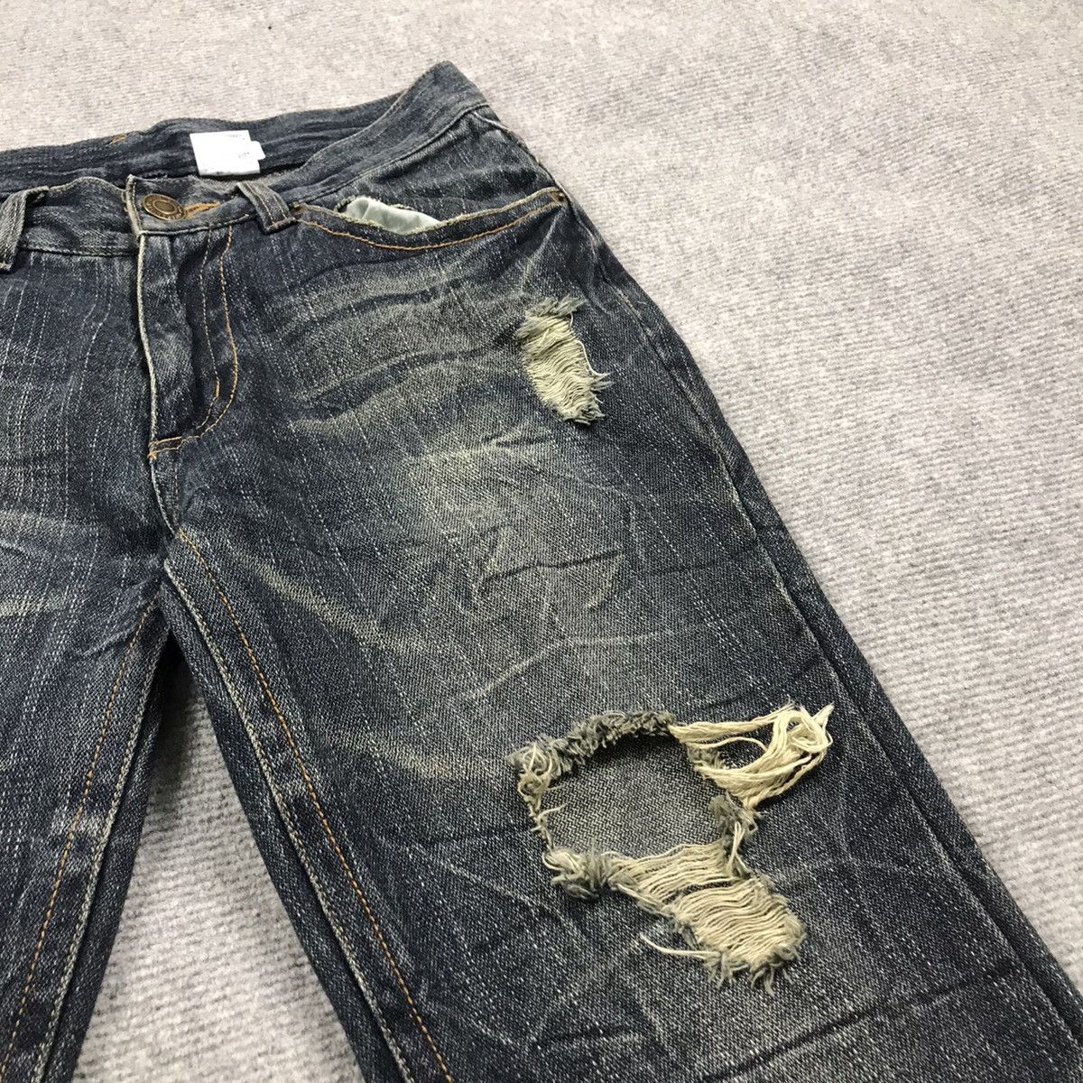 Japanese Brand FLARE🔥RIPPED DISTRESSED JAPANESE STYLE DENIM PANTS 154 Size US 28 / EU 44 - 7 Thumbnail