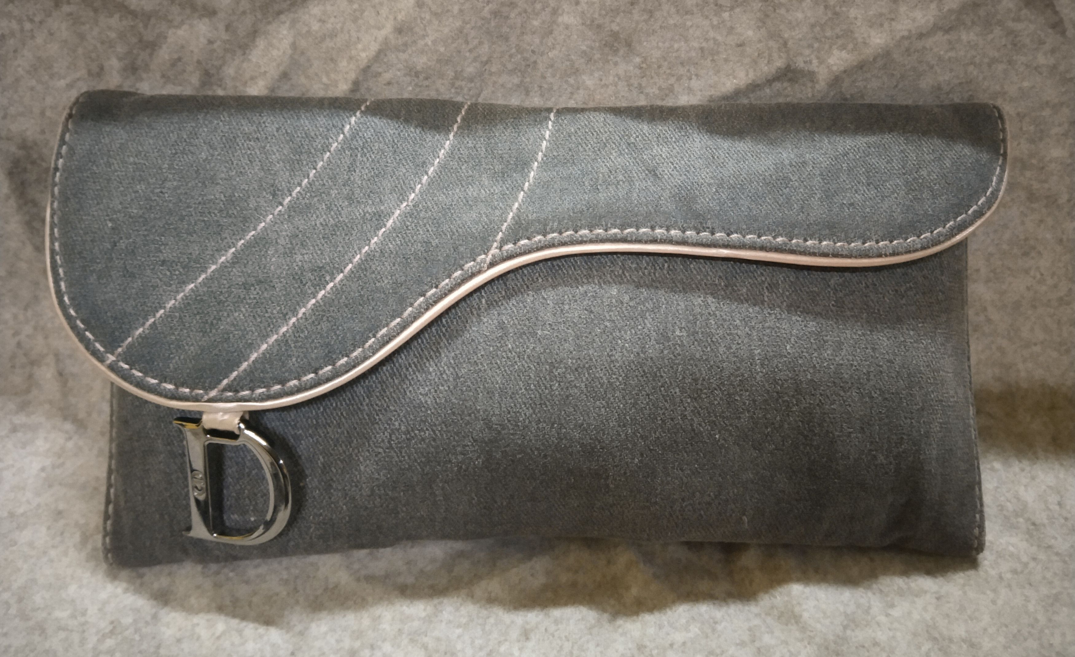 Christian Dior Monsieur Vintage Christian Dior Saddle Denim Long Wallet Size ONE SIZE - 1 Thumbnail
