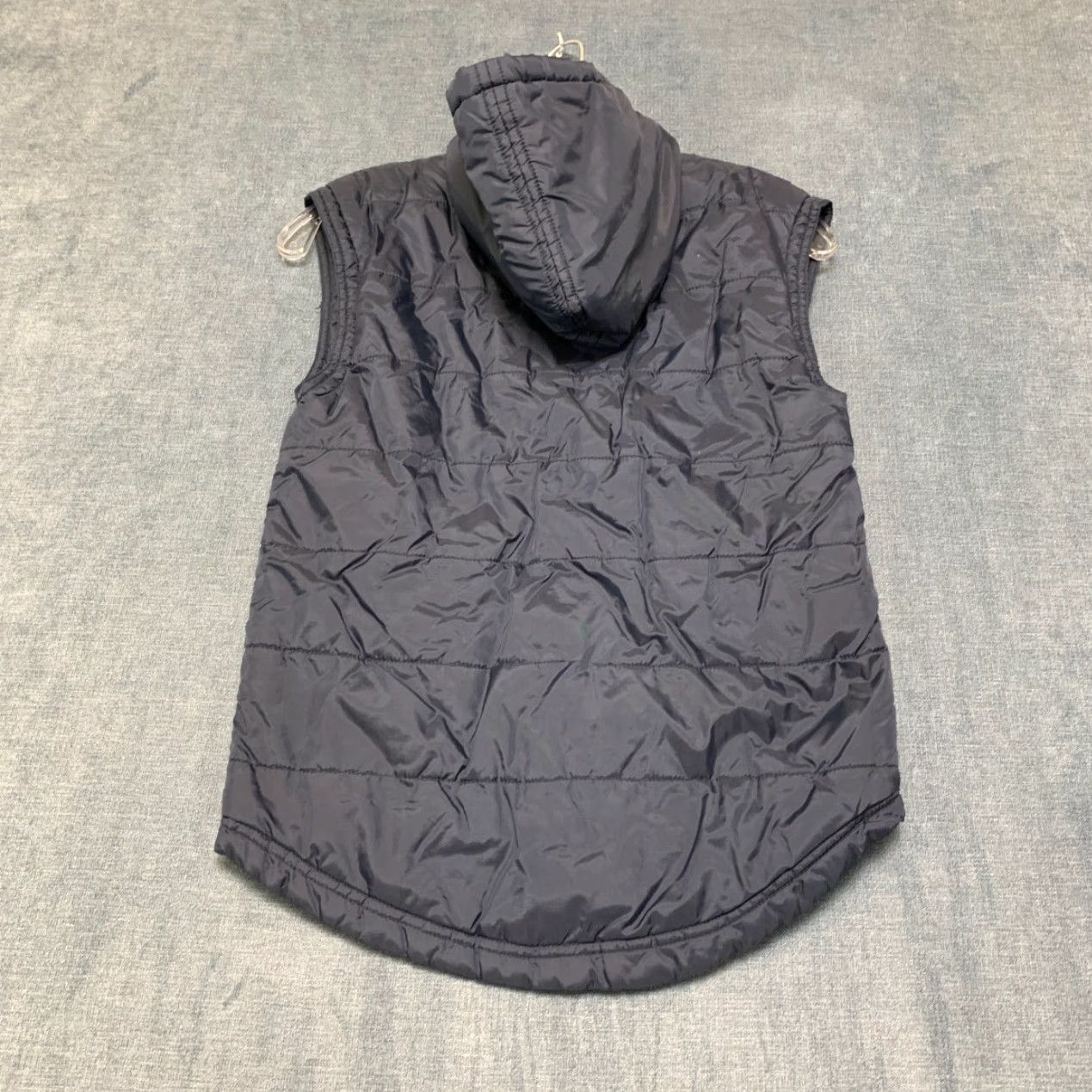 Wilson VINTAGE Wilson Puffer Vest Mens Small Navy Blue Nylon Sherpa Fleece Lined Quilted Hooded Size US S / EU 44-46 / 1 - 5 Thumbnail