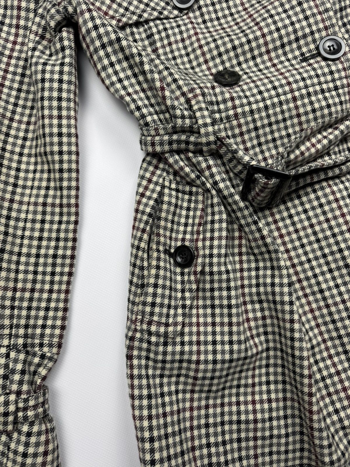 Weekend Max Mara Weekend Max Mara Check Trench Coat Size L / US 10 / IT 46 - 6 Thumbnail