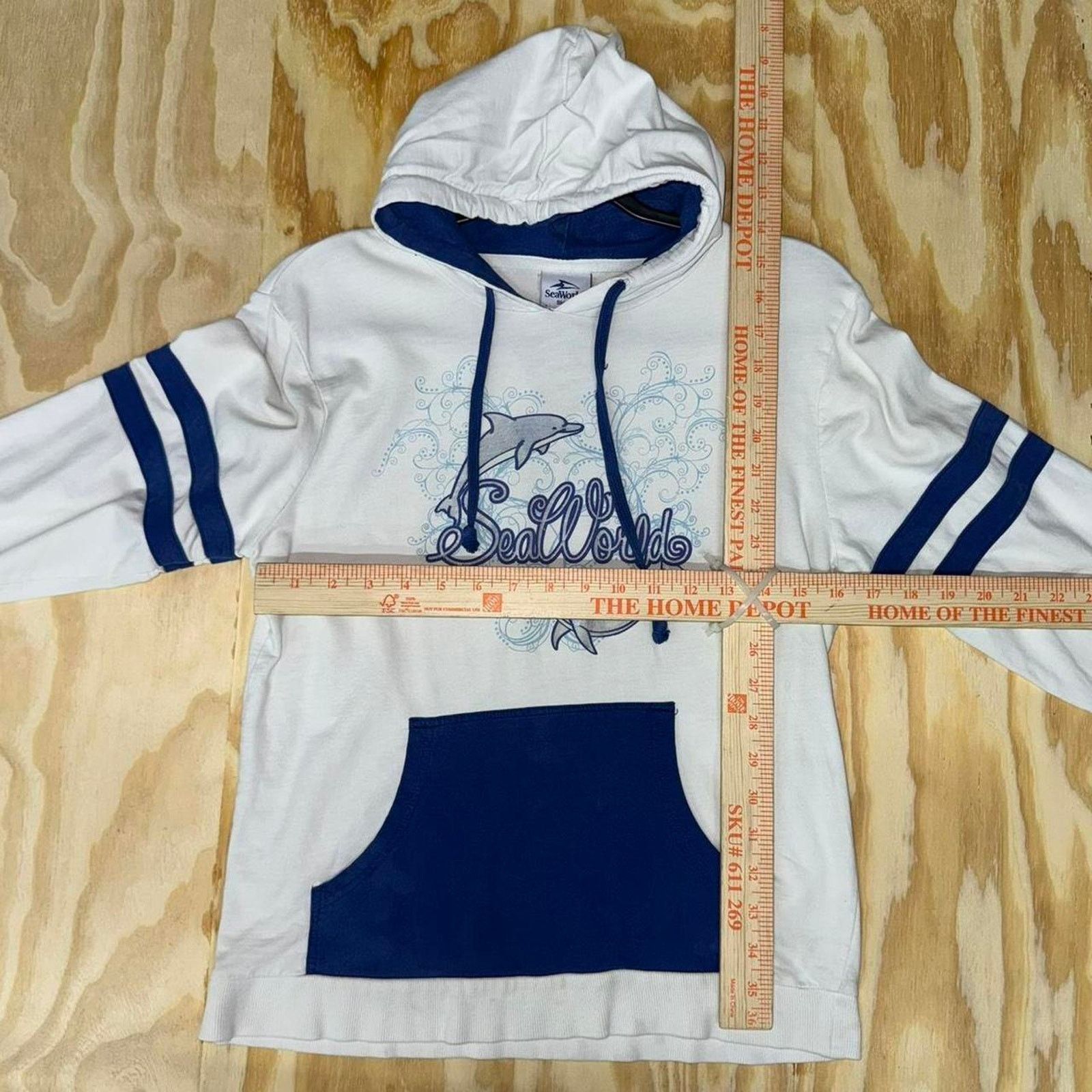 Vintage Small - Vintage y2k femme seaworld womens lightweight hoodie Size S / US 4 / IT 40 - 2 Thumbnail
