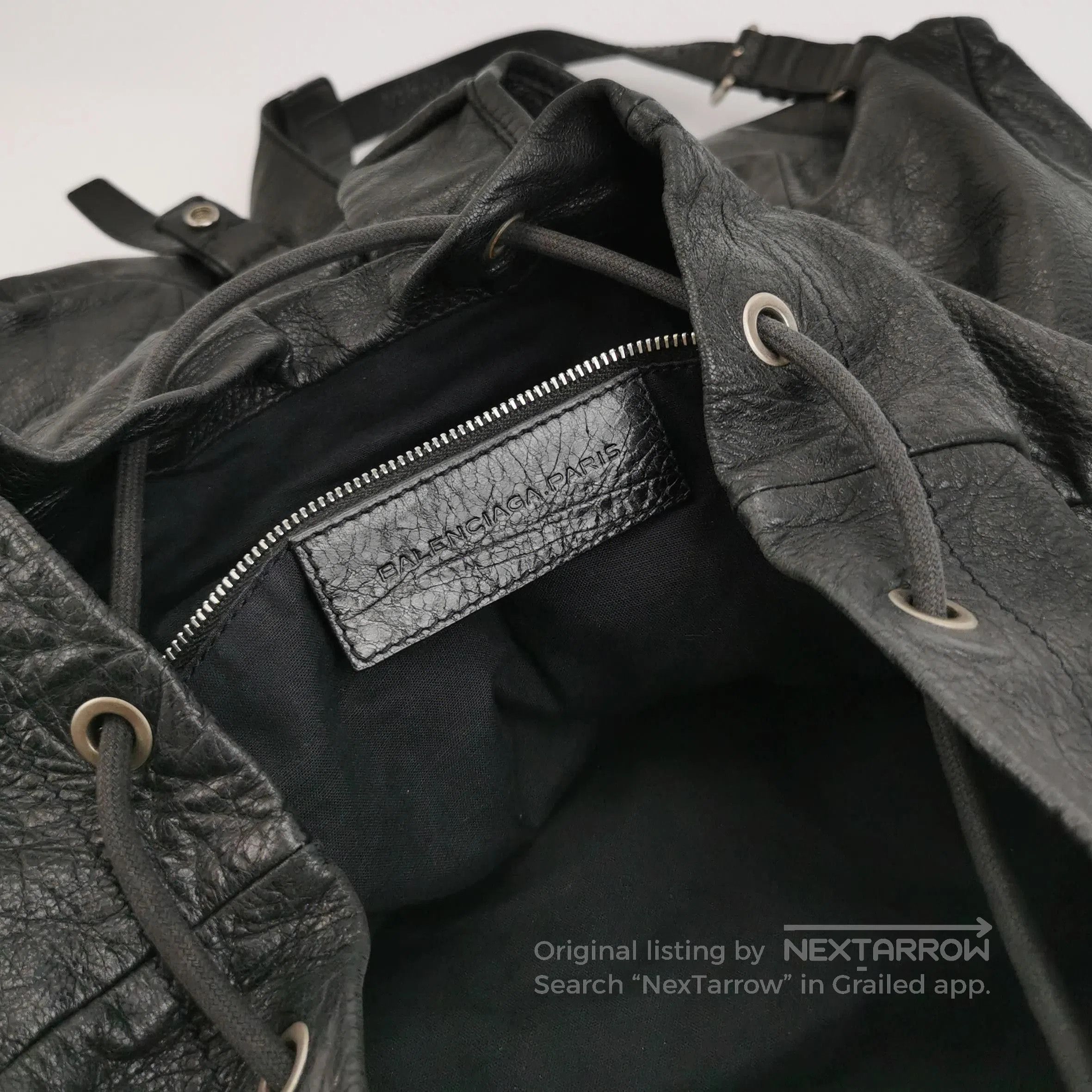 Balenciaga Balenciaga Black Leather Flap Backpack. Size ONE SIZE - 9 Thumbnail