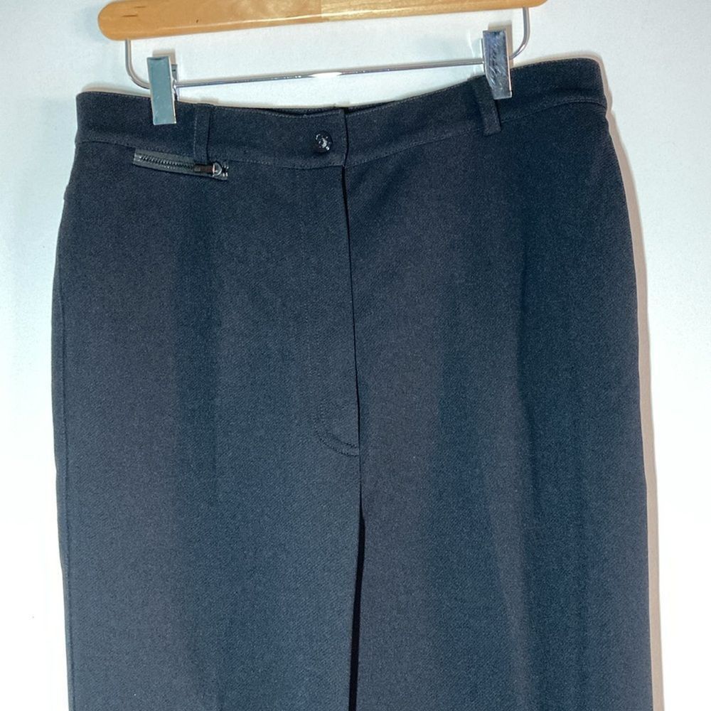 St. John St. John Sport Womens Size 10 Black Straight Leg Equestrian Patch Pants Size 32" / US 10 / IT 46 - 12 Thumbnail