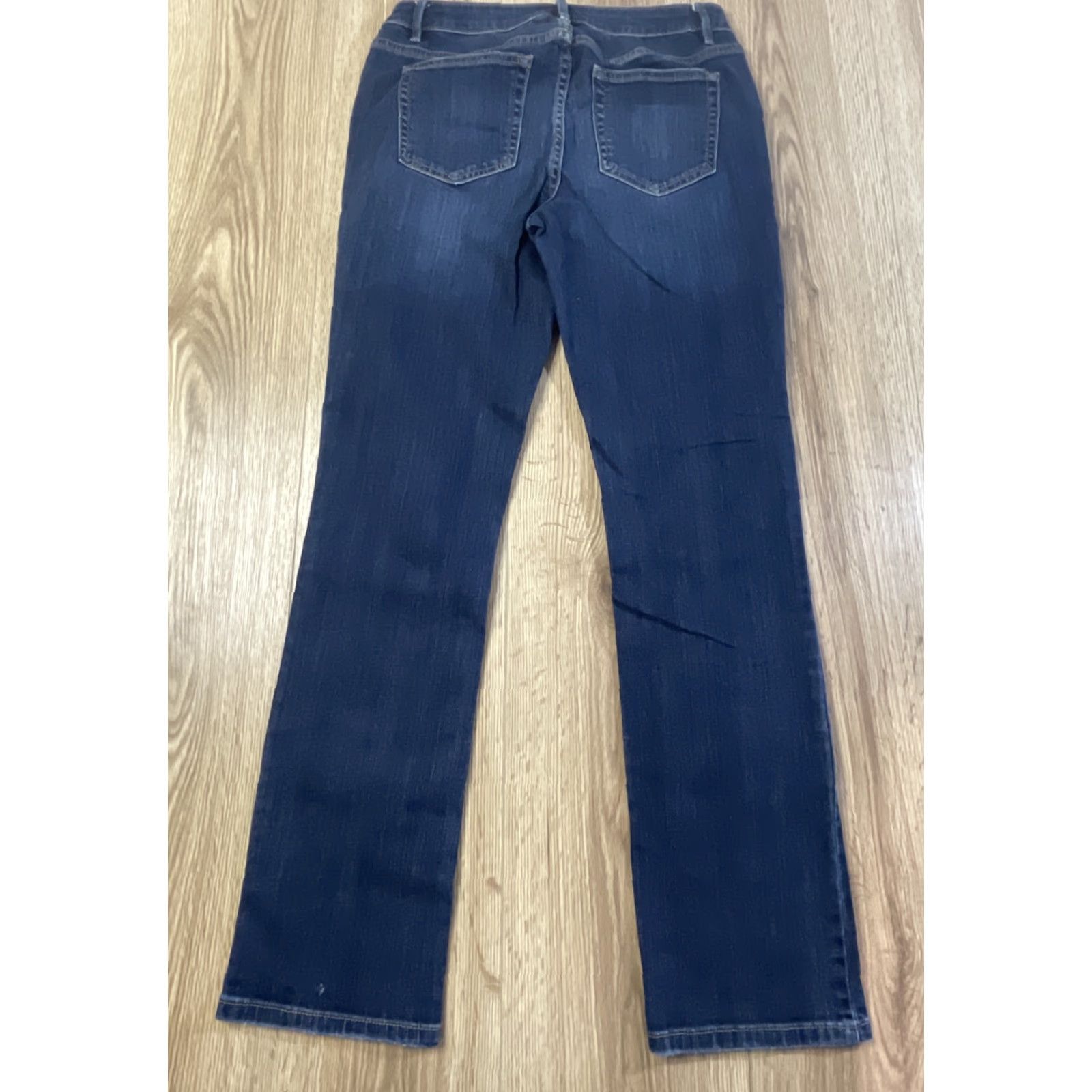 Liz Claiborne LIZ CLAIBORNE Classic Fit Dark Wash Jeans Size 6 Straight Leg Stretch Denim Women Size 28" / US 6 / IT 42 - 3 Thumbnail