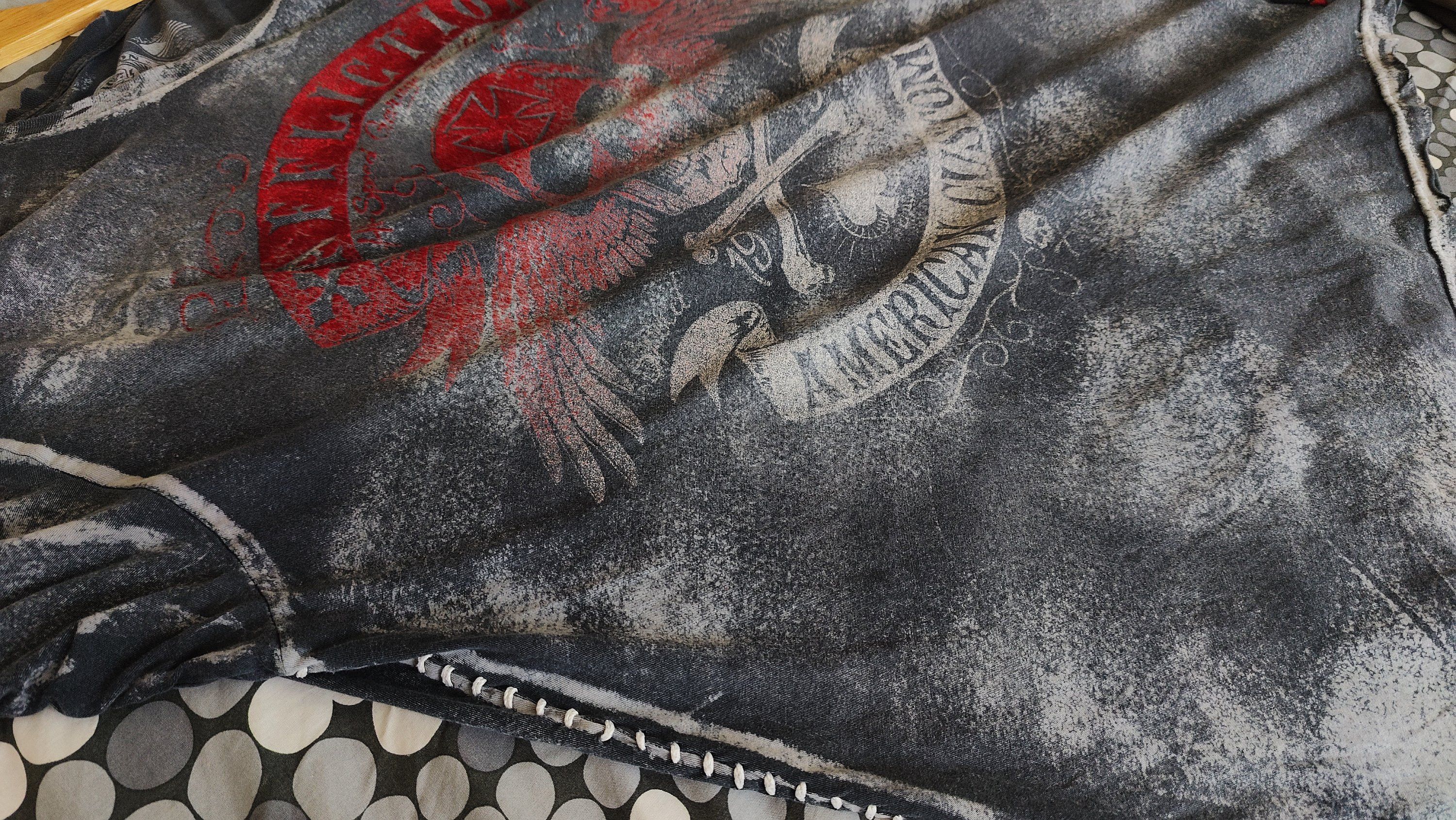 Affliction Affliction Y2K Opium American Customs Distressed Tshirt Size US XXL / EU 58 / 5 - 11 Thumbnail