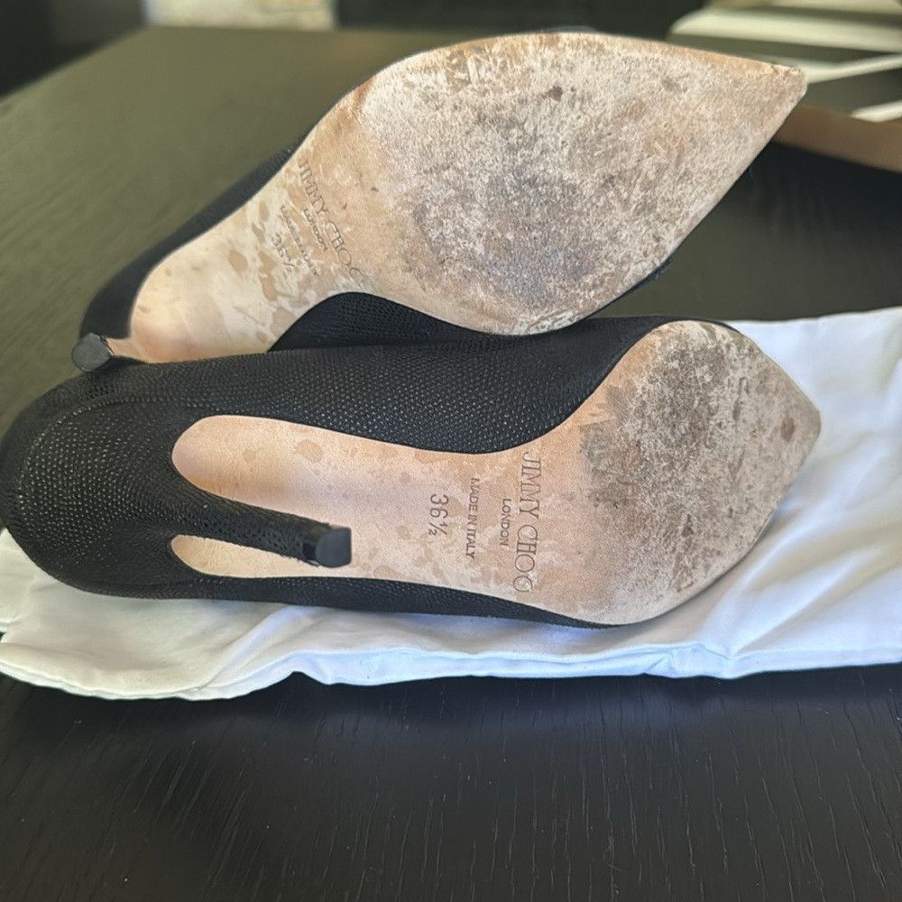 Jimmy Choo Jimmy Choo Tamika Black/Nude Textured Suede Heels. With box Size US 6.5 / IT 36.5 - 6 Thumbnail