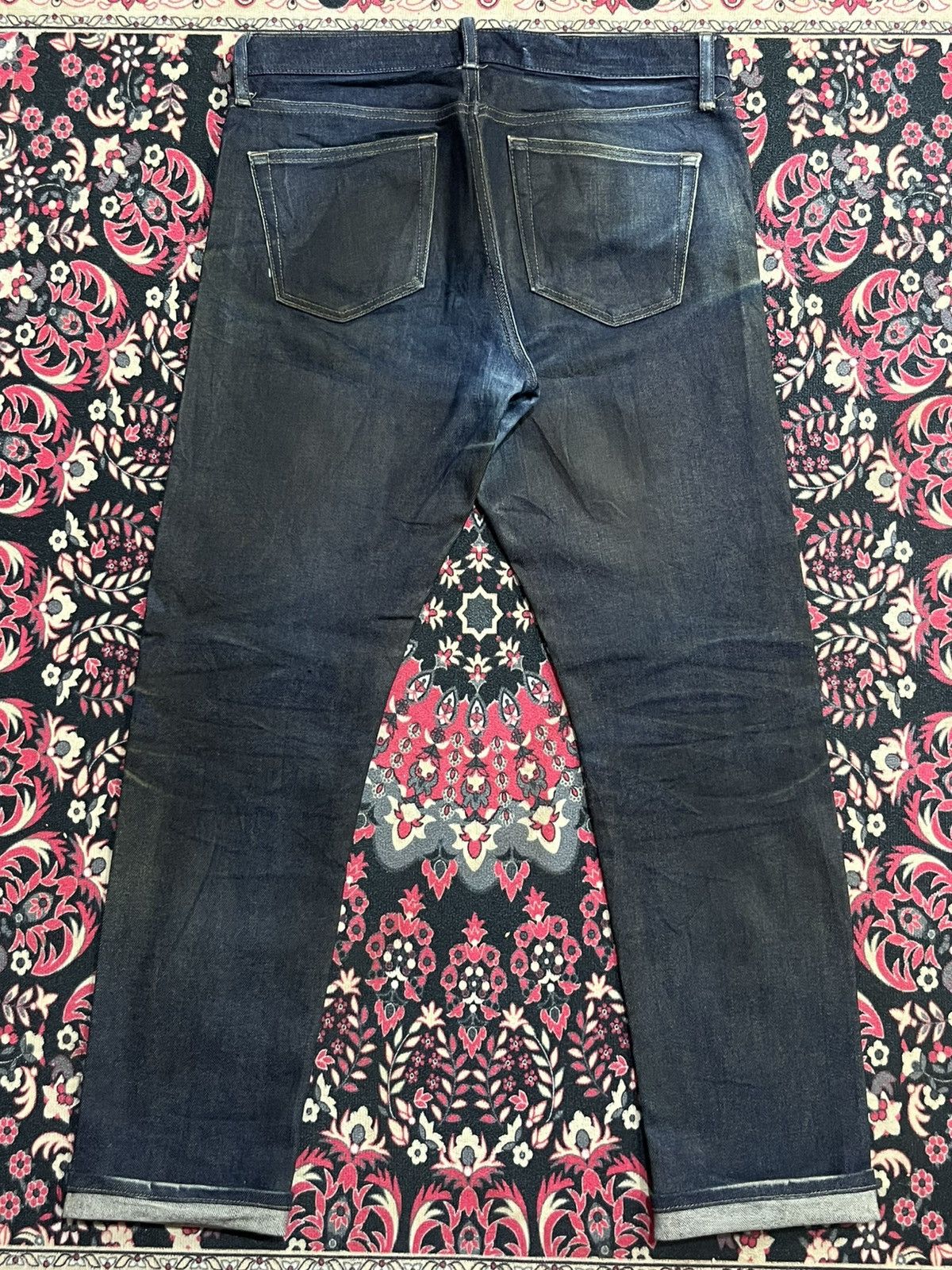 Undercover × Uniqlo Vintage Uniqlo UJ Dark Blue Faded Washed Selvedge Jeans Size US 32 / EU 48 - 2 Thumbnail
