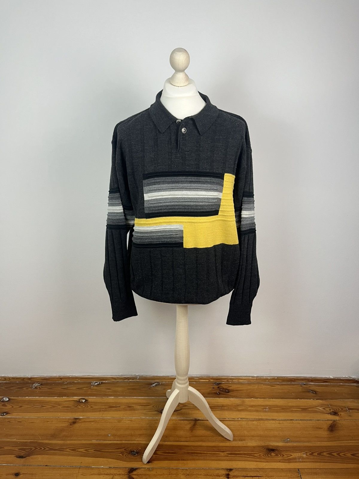 Carlo Colucci × Coogi × Vintage Vintage 80s 90s Carlo Colucci Knit Sweater Wool Blend Size US L / EU 52-54 / 3 - 1 Thumbnail