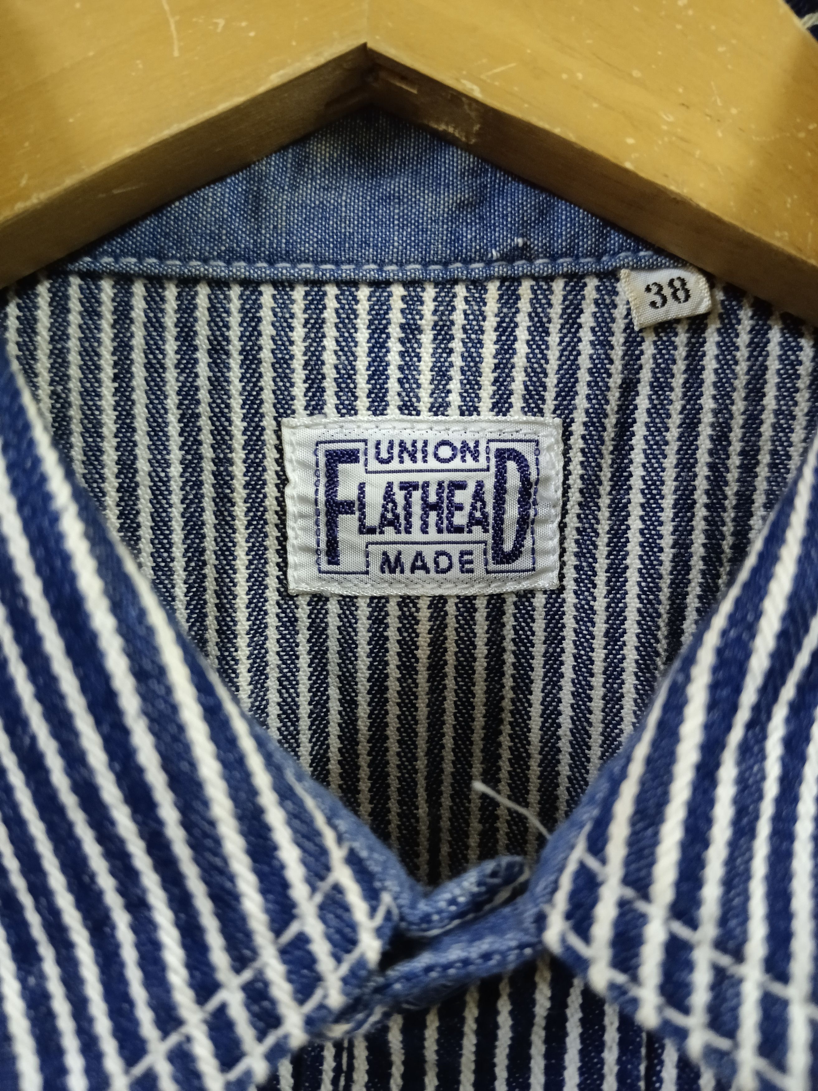 The Flat Head THE FLAT HEAD INDIGO WABASH WORK SHIRT Size US S / EU 44-46 / 1 - 8 Thumbnail