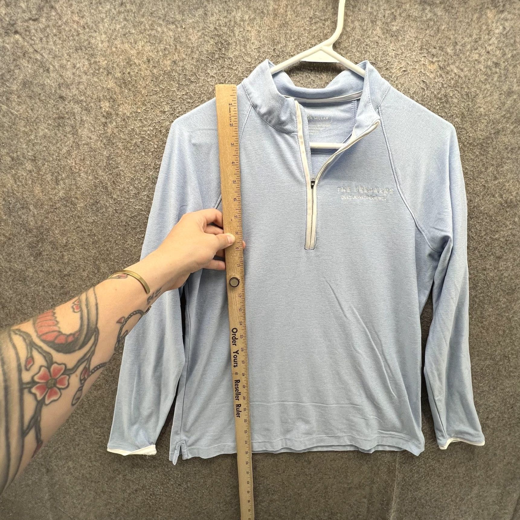 Peter Millar Peter Millar Pullover Womens M Blue 1/4 Zip Golf Shirt The Breakers Course Size M / US 6-8 / IT 42-44 - 6 Thumbnail