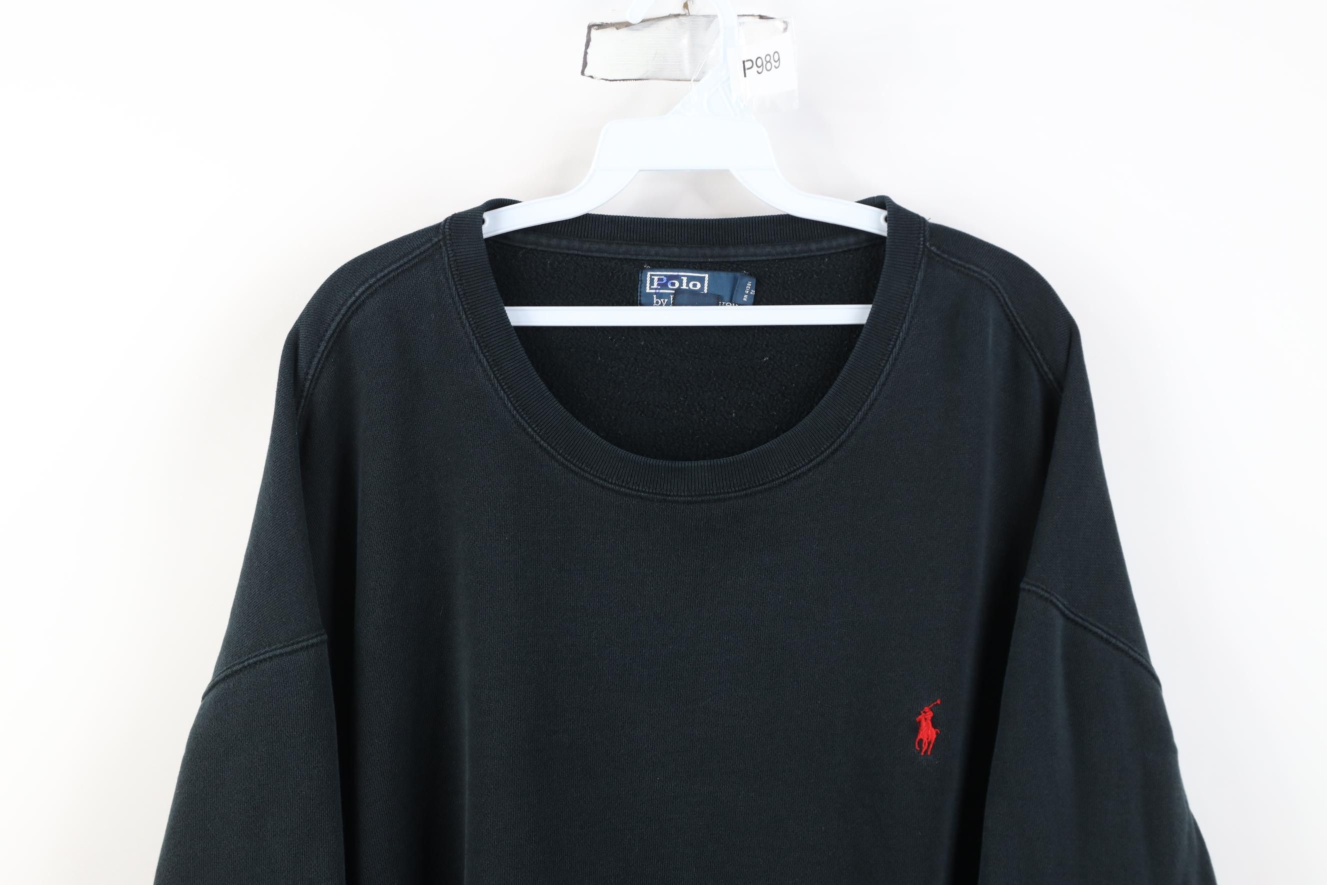 Polo Ralph Lauren Vintage 90s Ralph Lauren Reverse Weave Crewneck Sweatshirt Size US XXL / EU 58 / 5 - 2 Thumbnail