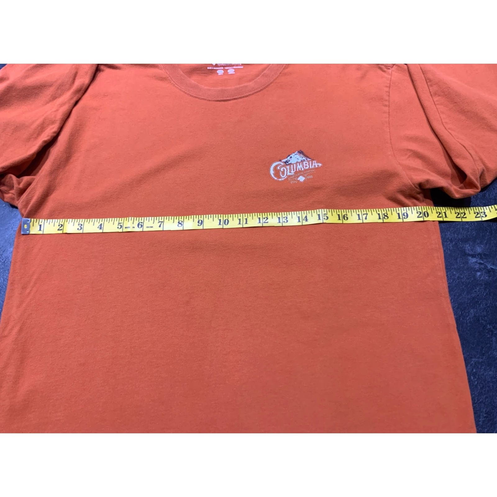 Vintage Columbia Shirt Men Long Sleeve Crew Neck Orange L Orange Columbia Adult Large Regular Cotton T-Shirt Men Size US L / EU 52-54 / 3 - 6 Thumbnail