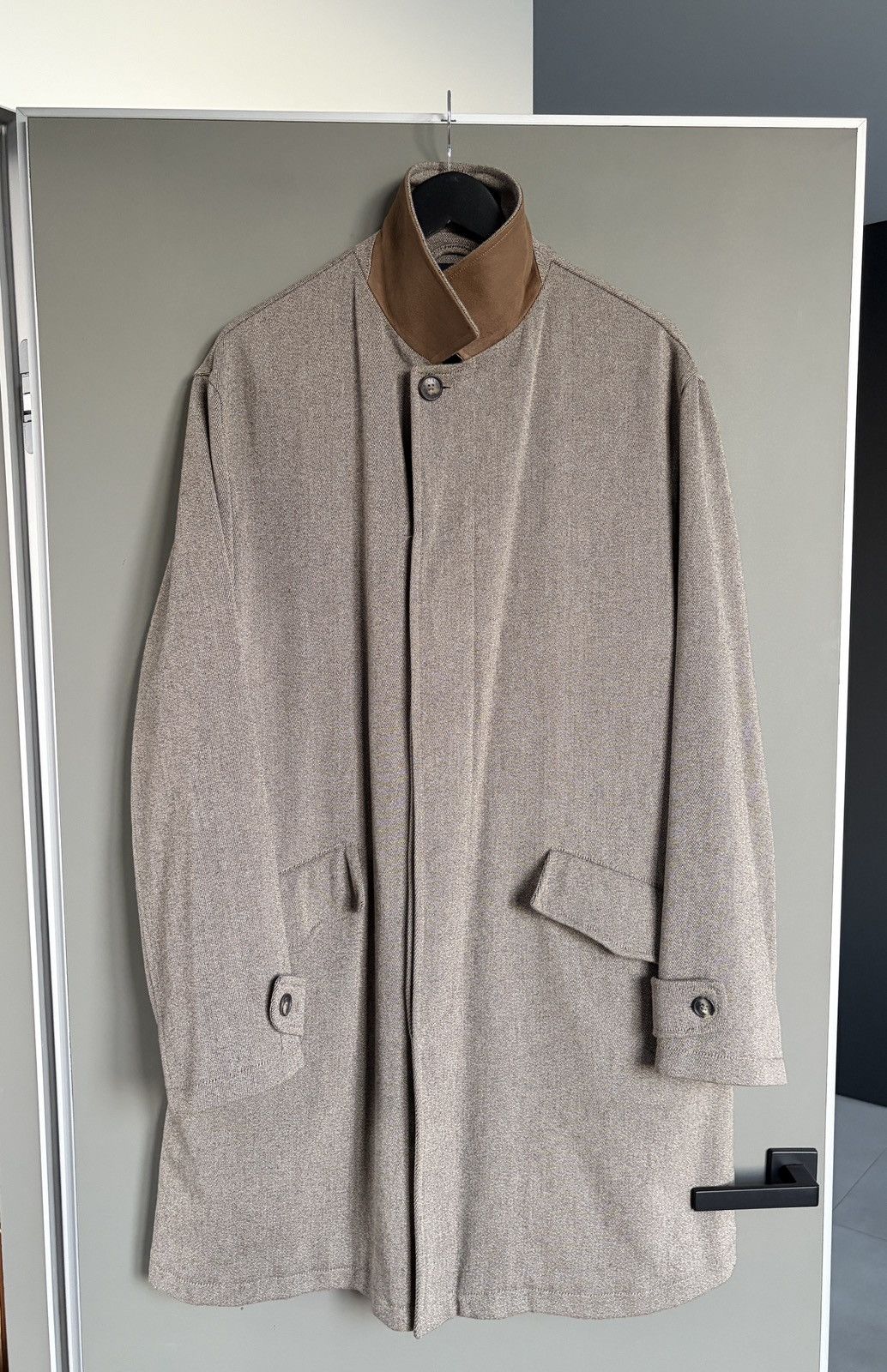 Luciano Barbera Luciano Barbera Luxury Wool Beige Coat Size US M / EU 48-50 / 2 - 2 Thumbnail