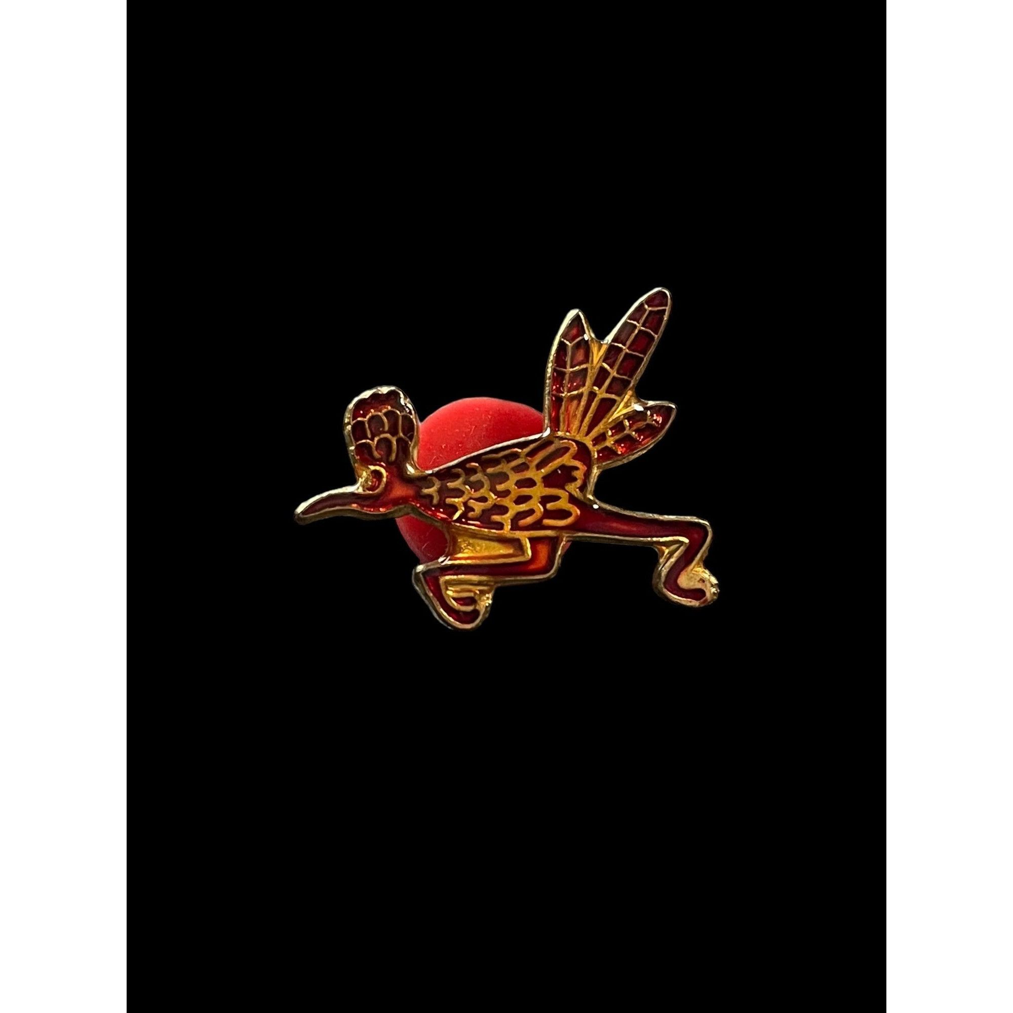 Jewelry × Vintage Vintage Mini Brown Road Runner Enamel Brooch Pin Size ONE SIZE - 1 Thumbnail