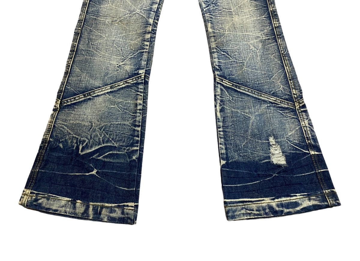 If Six Was Nine Rare Design Vintage Brand Black Crown Flared Jeans 1990s Size US 32 / EU 48 - 12 Thumbnail