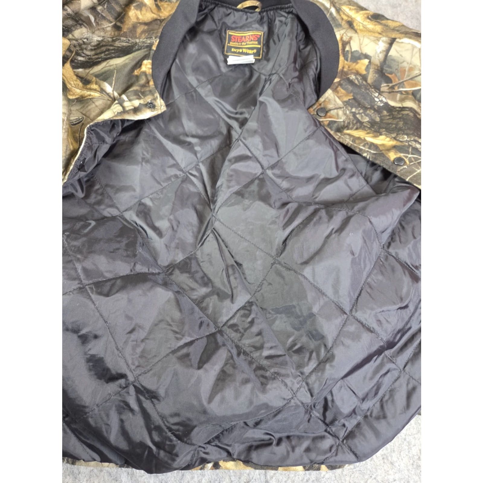 Vintage Stearns Dry Wear Hunting Jacket Mens Large Realtree Advantage Quilt Lined Bomber Size US L / EU 52-54 / 3 - 3 Thumbnail