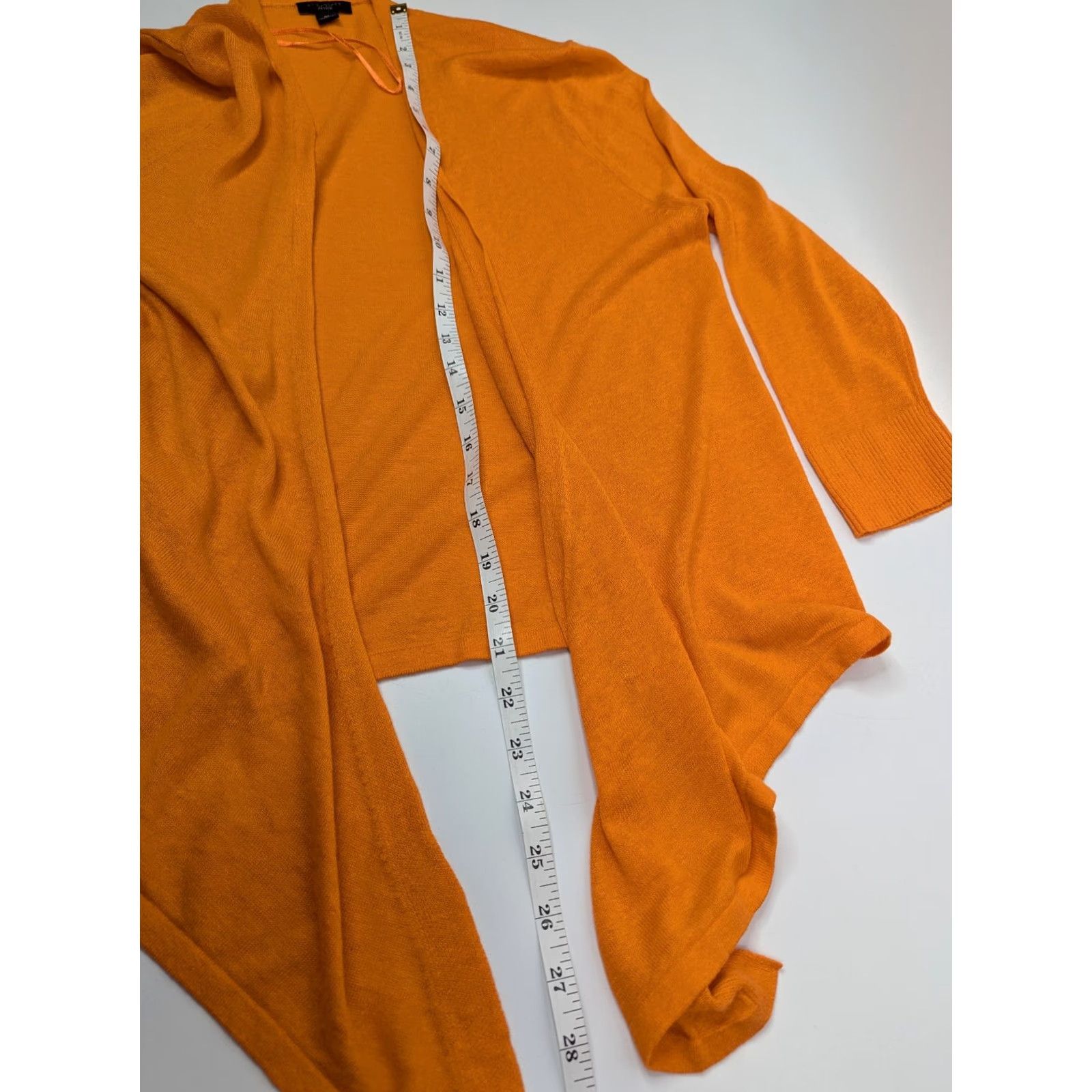 Ann Taylor Ann Taylor Women's Cardigan Shirt Long Sleeve Orange Linen Viscose PM Petite Size M / US 6-8 / IT 42-44 - 4 Thumbnail