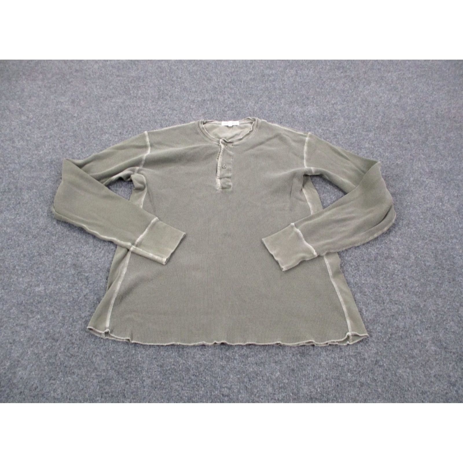 Alex Mill Alex Mill Shirt Mens M Green Henley Thermal Knit Pullover Casual Sweater Size US M / EU 48-50 / 2 - 2 Thumbnail