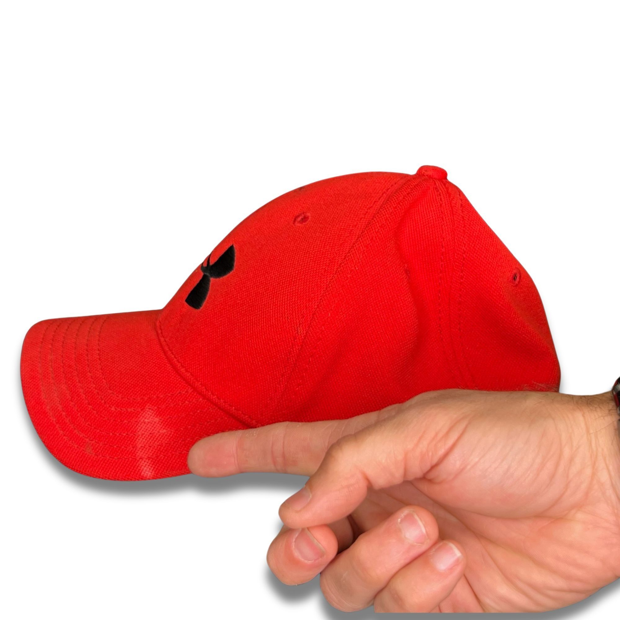 Under Armour Under Armour Blitzing 3.0 Red Cap W/ Black Logo Mens Adjusta Size ONE SIZE - 4 Thumbnail