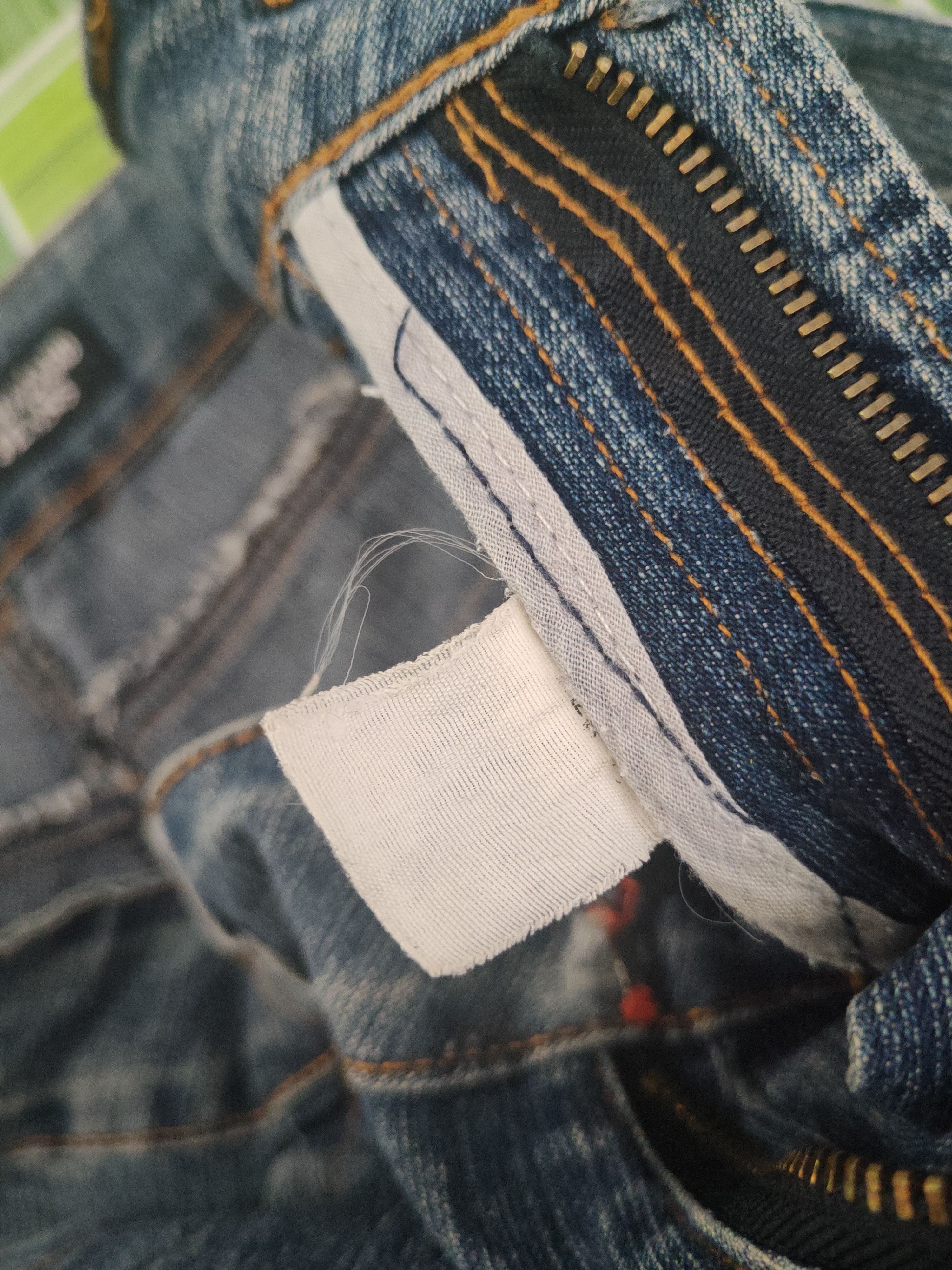 Japanese Brand DL Haphazard Blue Distressed Ripped Denim Jeans #2043 Size US 26 / EU 42 - 13 Thumbnail