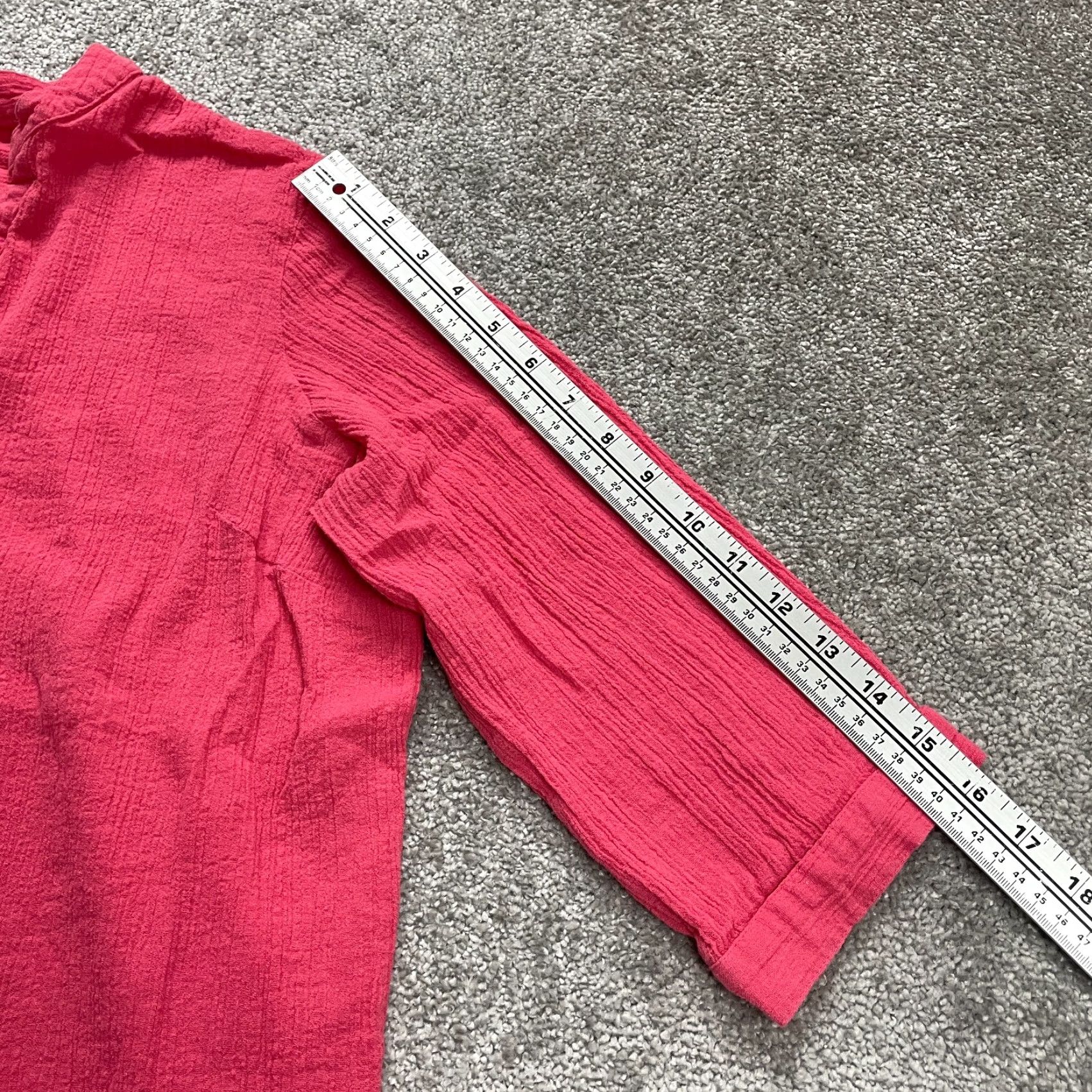 Pinko VINTAGE Bedford Fair Blouse Shirt Womens Large Pink 3/4 Sleeve Cotton Knit Casual Top Adult Large Pink Classic Womens Size L / US 10 / IT 46 - 7 Thumbnail