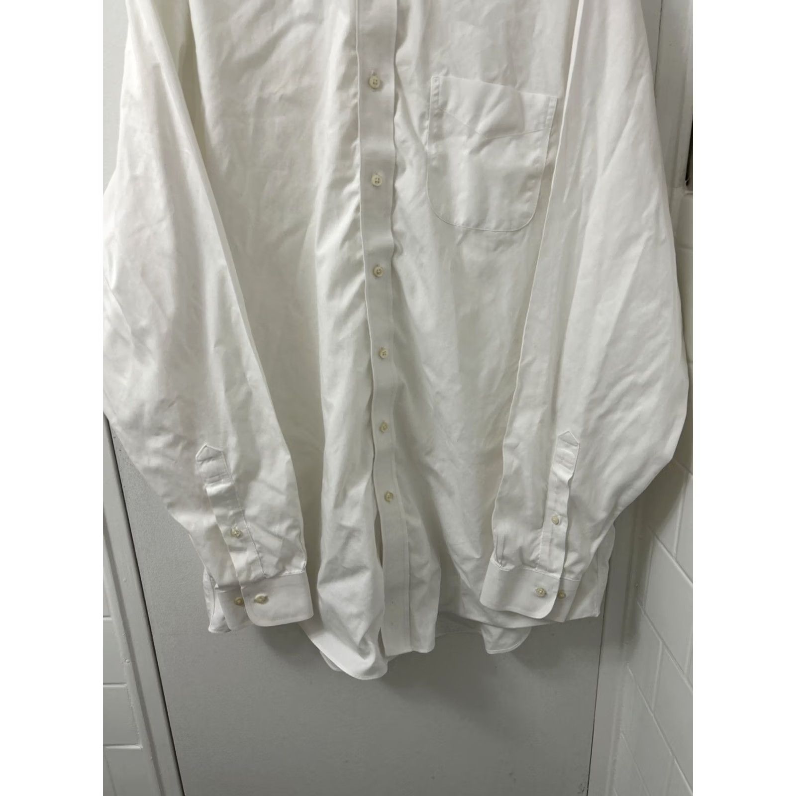 Brooks Brothers Brooks Brothers Original Polo Shirt Mens 17 White Non Iron Button Up L/S Shirt Dress Shirt Regular 100% Cotton Size US XL / EU 56 / 4 - 3 Thumbnail