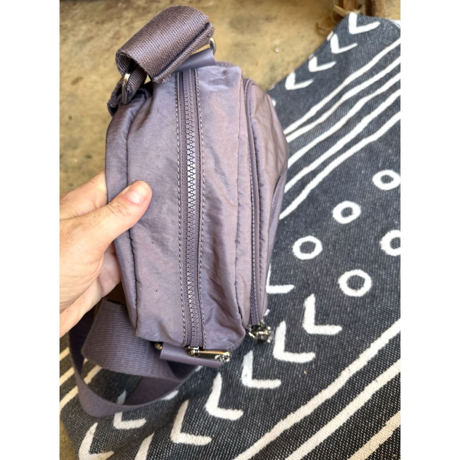 Vintage Kipling Shoulder Bag Women Light Purple Lightweight Monkey Charm 10.2x7.1 inches Japan Size ONE SIZE - 3 Thumbnail