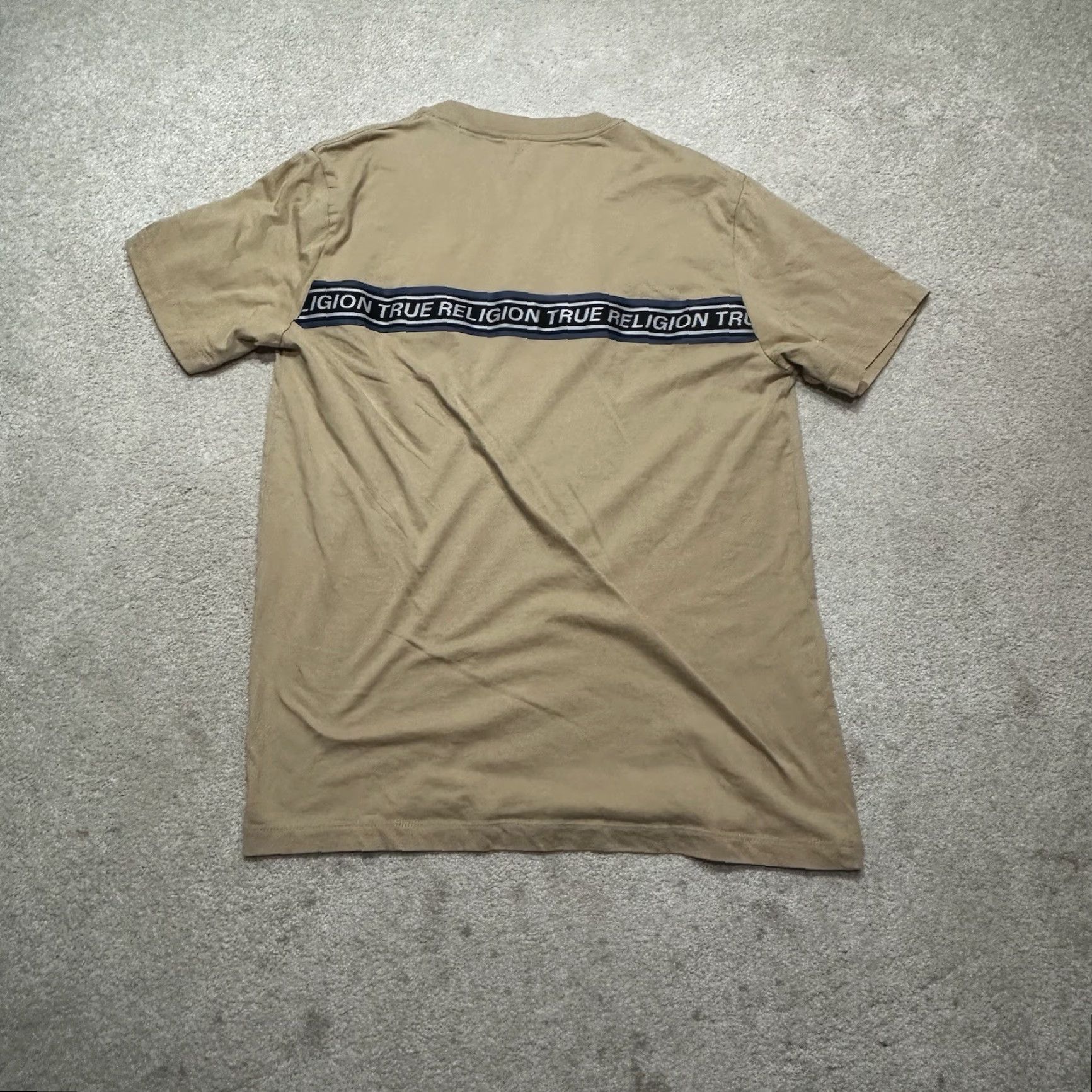 True Religion True Religion T Shirt Mens Small Brown Spellout Shirt Men S Brown Logo Print All Seasons Knit Crew Neck Short Sleeve Vintage No Size US S / EU 44-46 / 1 - 3 Thumbnail