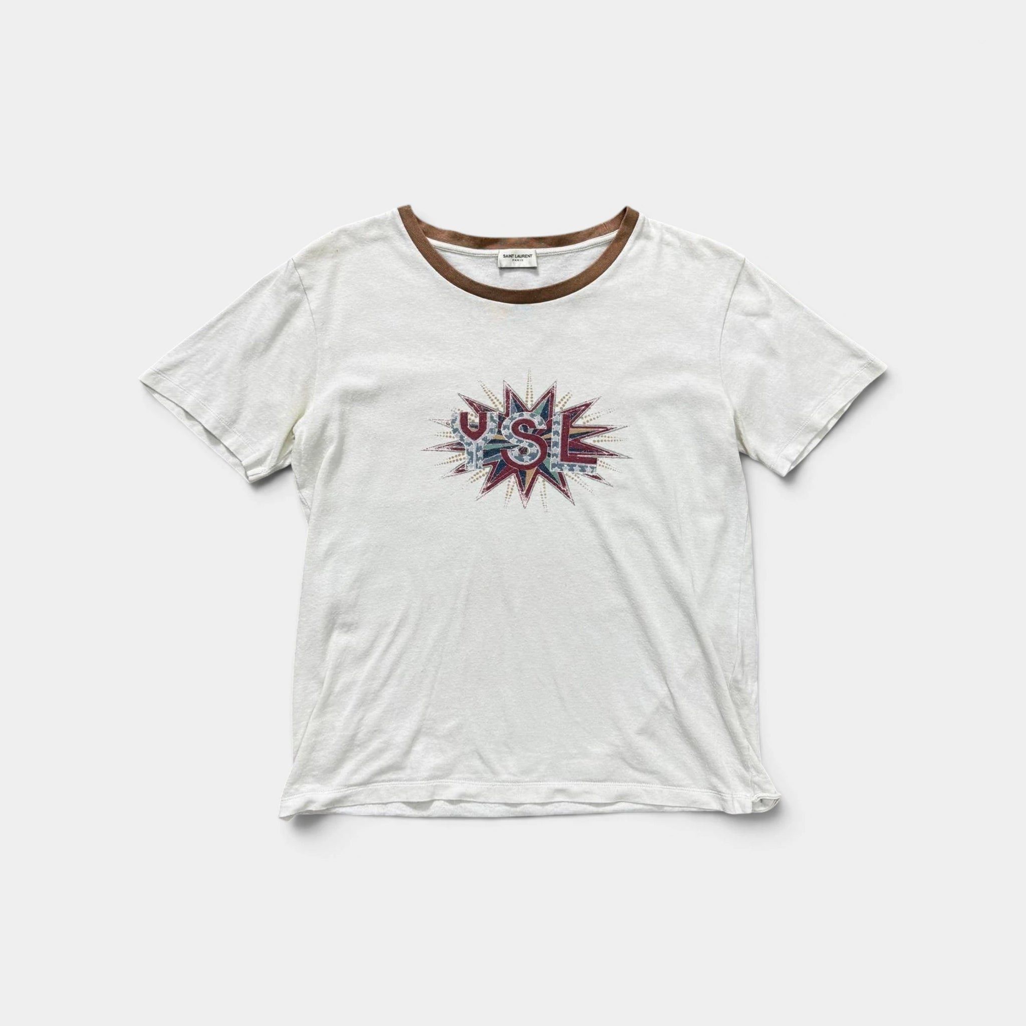 Saint Laurent Paris SS16 Surf Sounds Baby Cat Leopard Stud Shirt