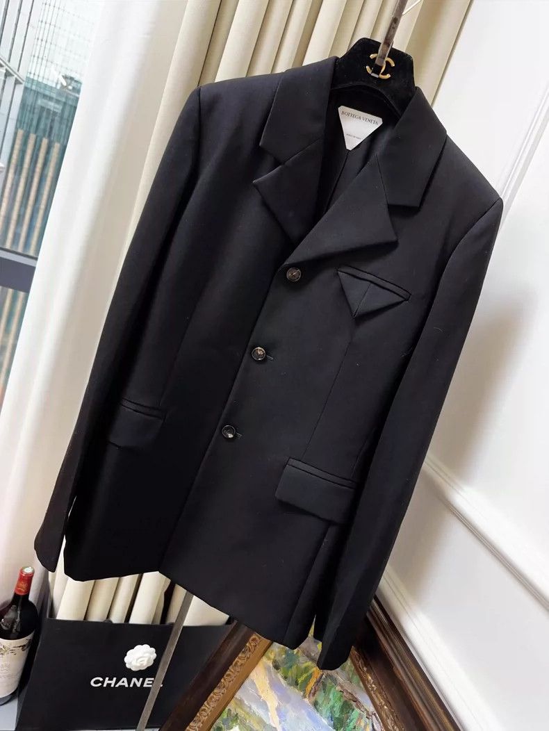 Balenciaga black classic blazer with triangle logo-dmc Size US S / EU 44-46 / 1 - 1 Thumbnail